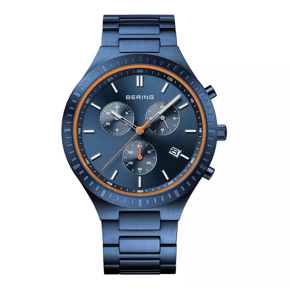 Berring Men's Blue Titanium Case Chronograph Bracelet Watch, Size: Large Product Image