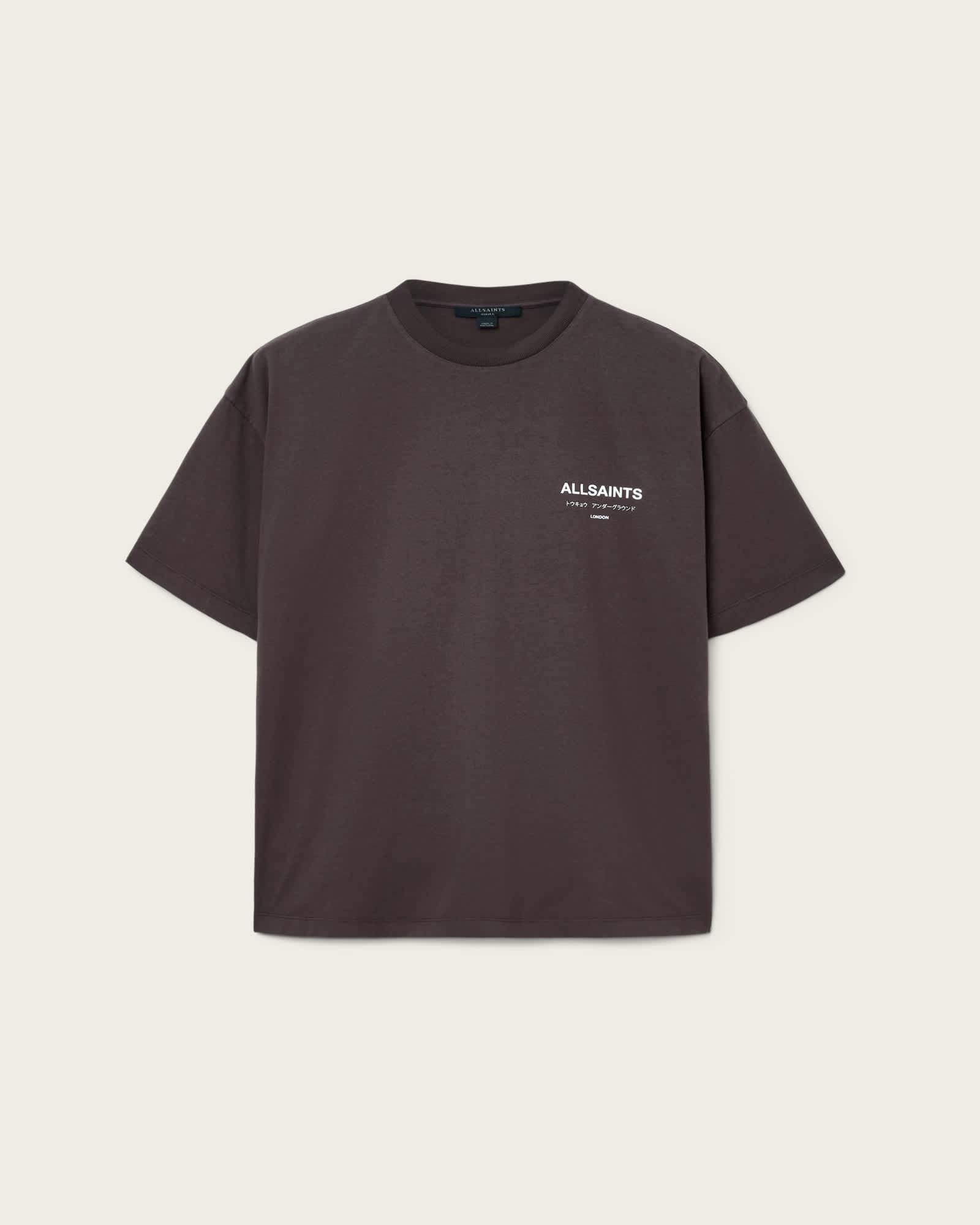 Underground Etta Oversized T-Shirt BOTTLE BROWN | ALLSAINTS US Product Image