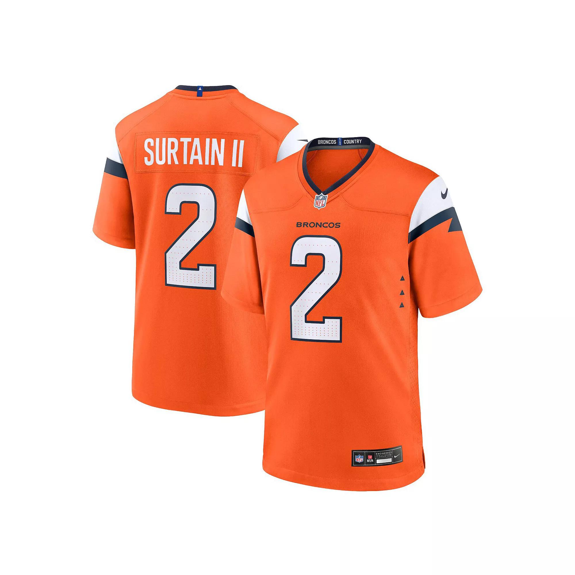 Patrick Surtain II Denver Broncos Nike Mens NFL Game Football Jersey | 67NM0B8L8WF-PZ1 Product Image