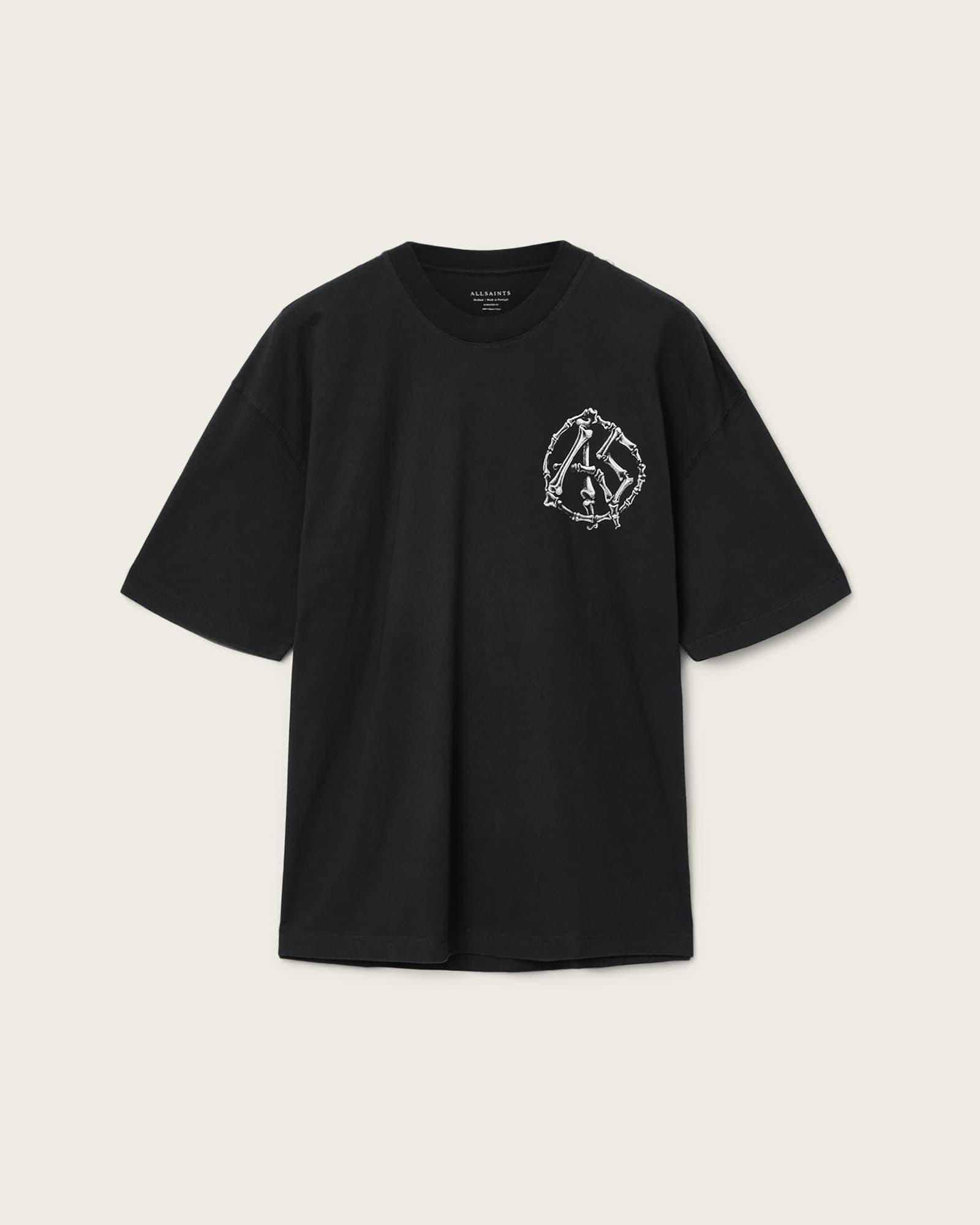 Anatomica Oversized T-Shirt Washed Black | ALLSAINTS US Product Image