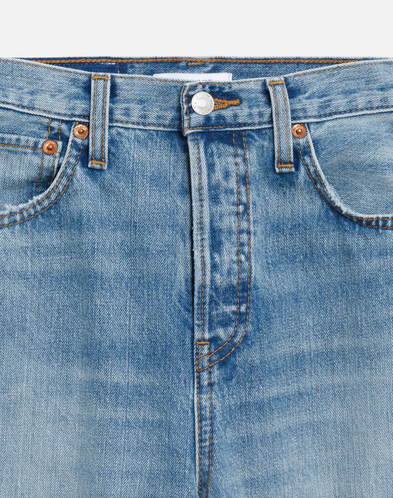 High Rise Wide Leg Cuff - Vintage Biker Blue Product Image