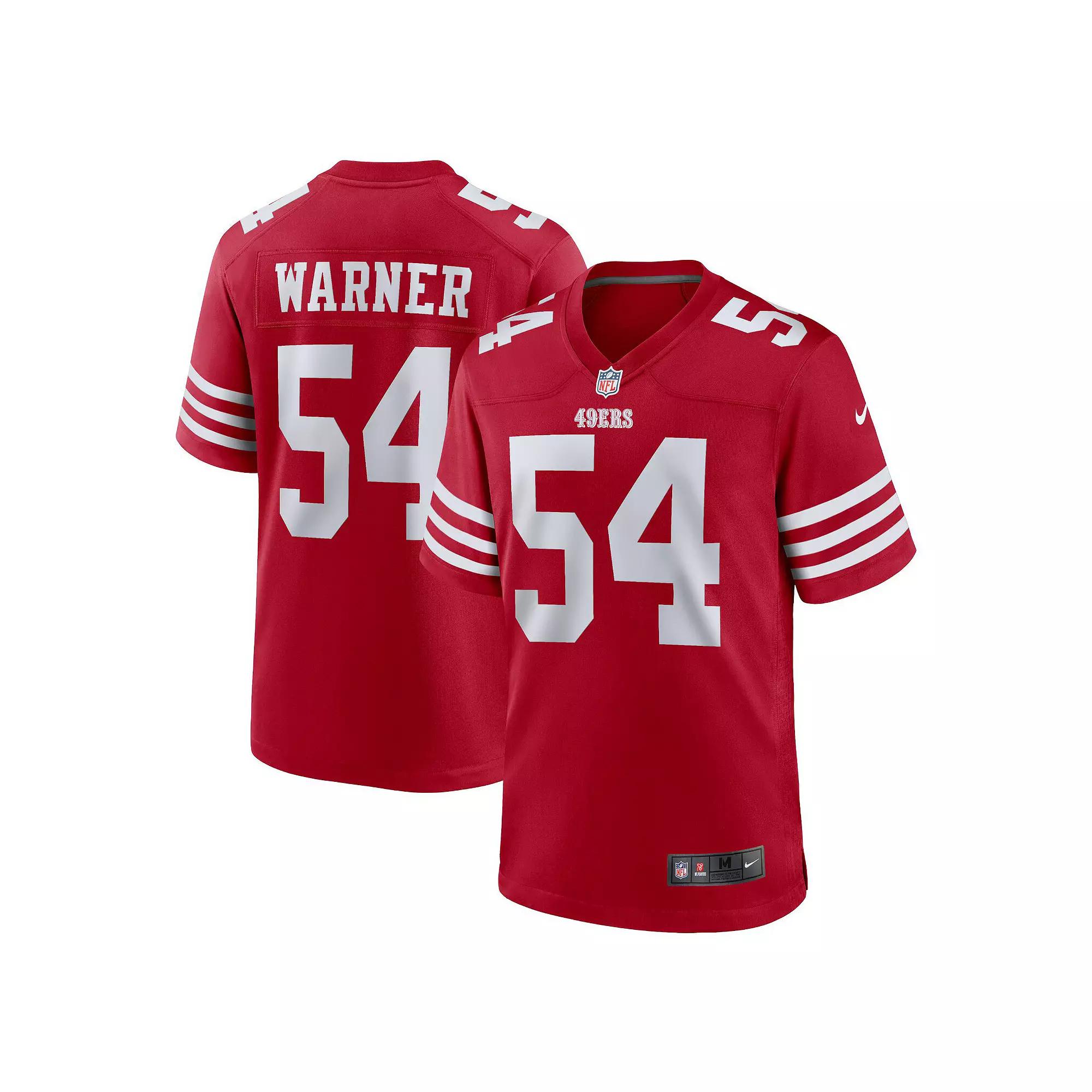 Men's Nike Fred Warner Scarlet San Francisco 49ers Player Game Jersey,  Product Image