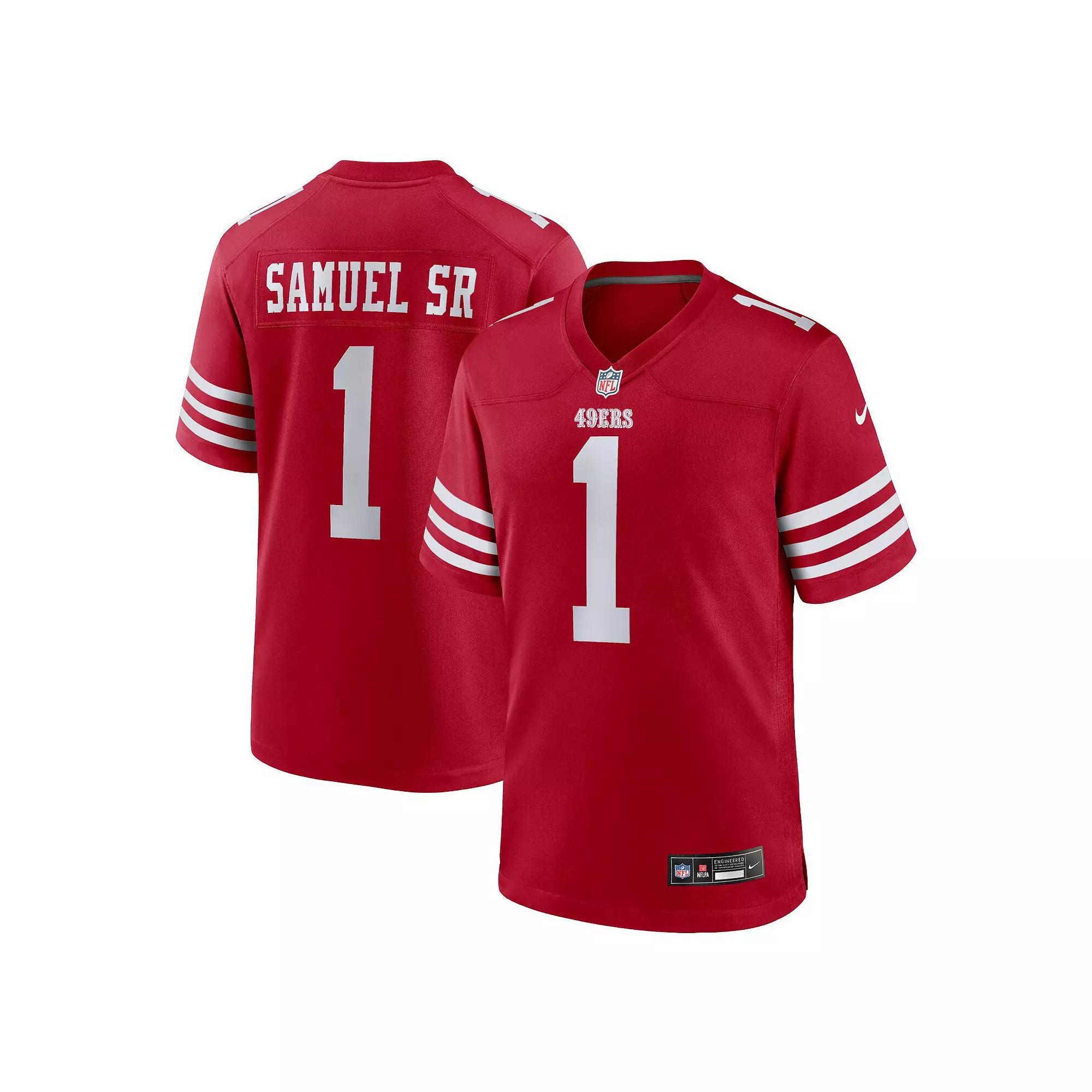 Men's Nike Deebo Samuel Sr Scarlet San Francisco 49ers Game Player Jersey, Size: XL, Red Product Image