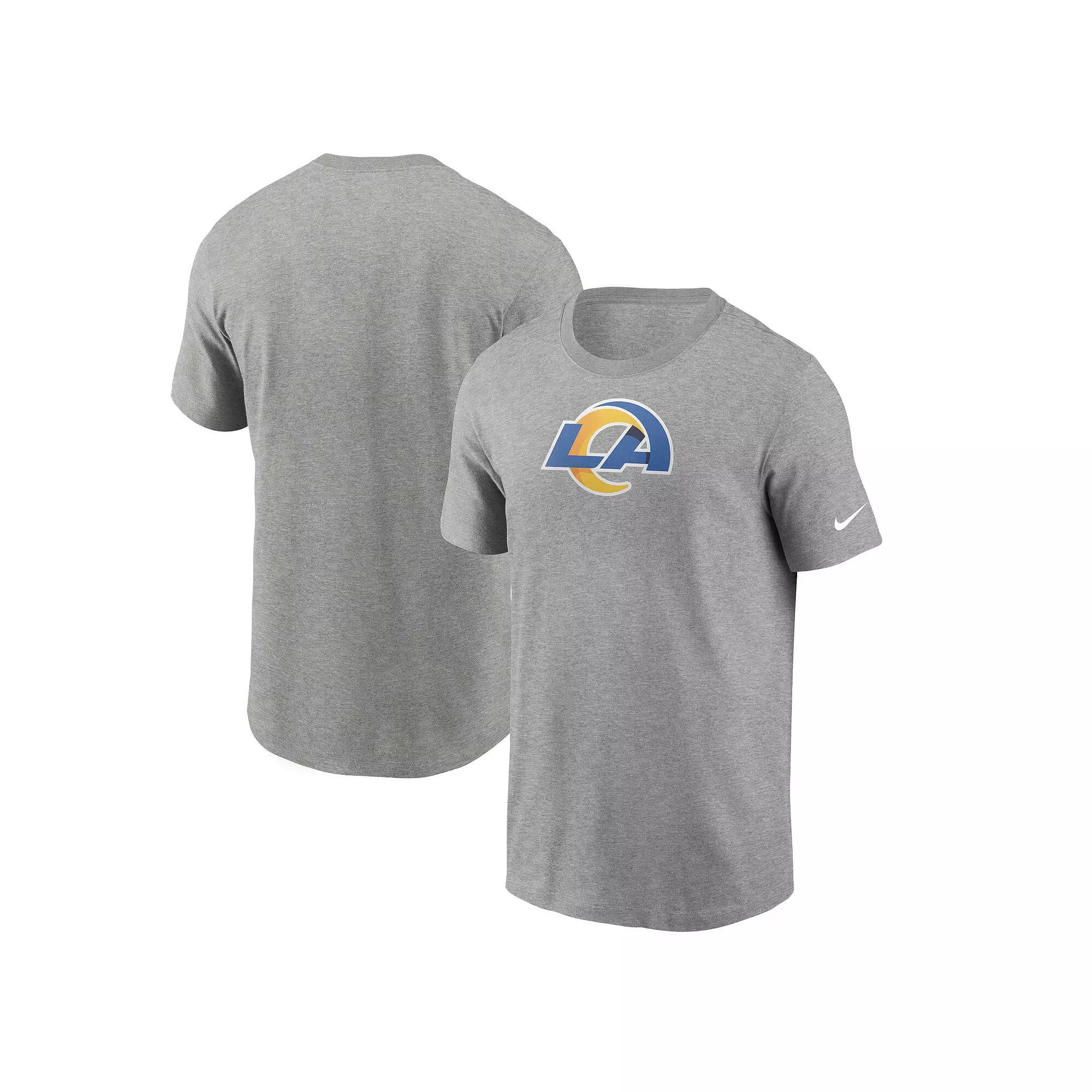 Men's Nike Heathered Gray Los Angeles Rams Primary Logo T-Shirt,  Product Image