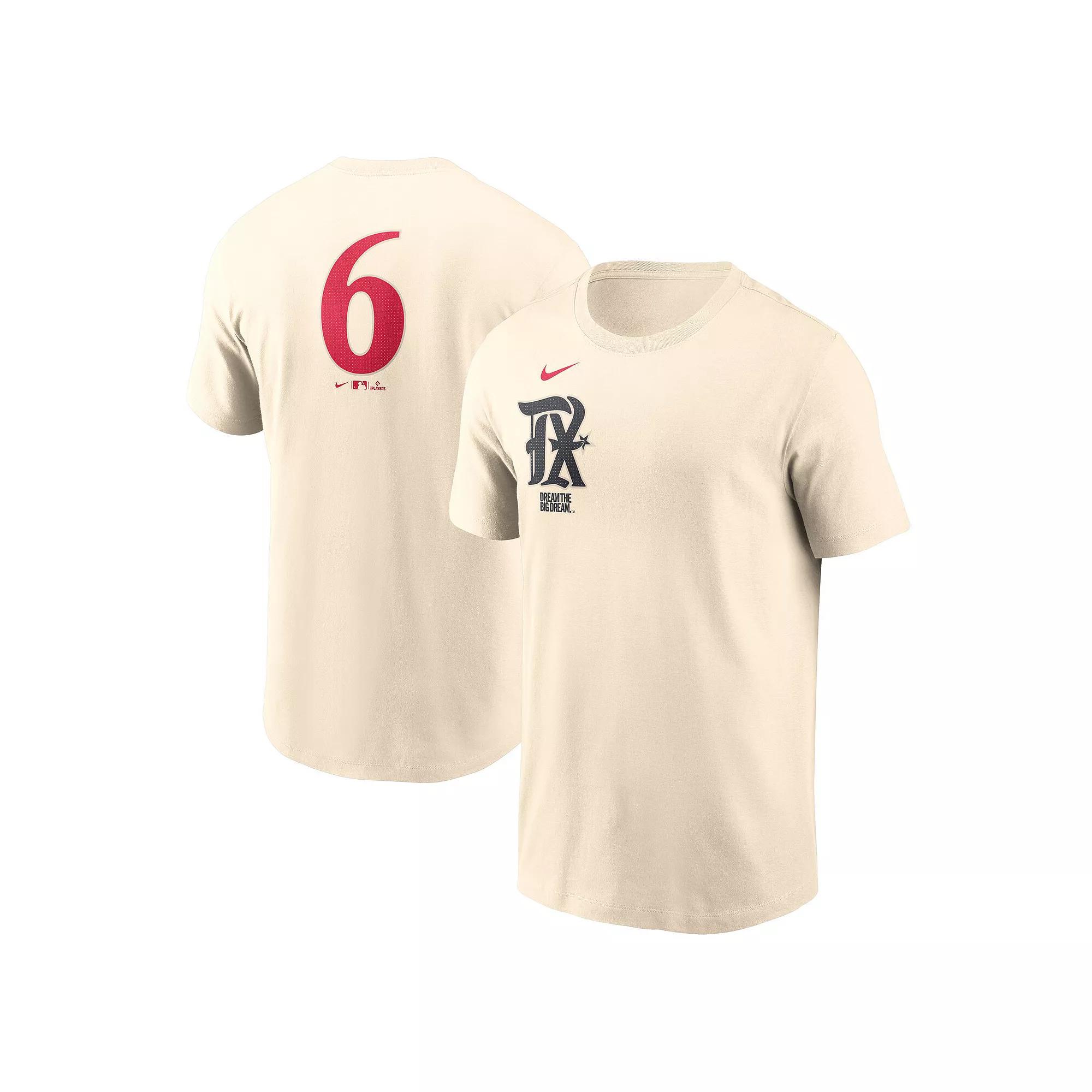 Men's Nike Josh Jung Natural Texas Rangers 2025 City Connect Fuse Name & Number T-Shirt,  Product Image