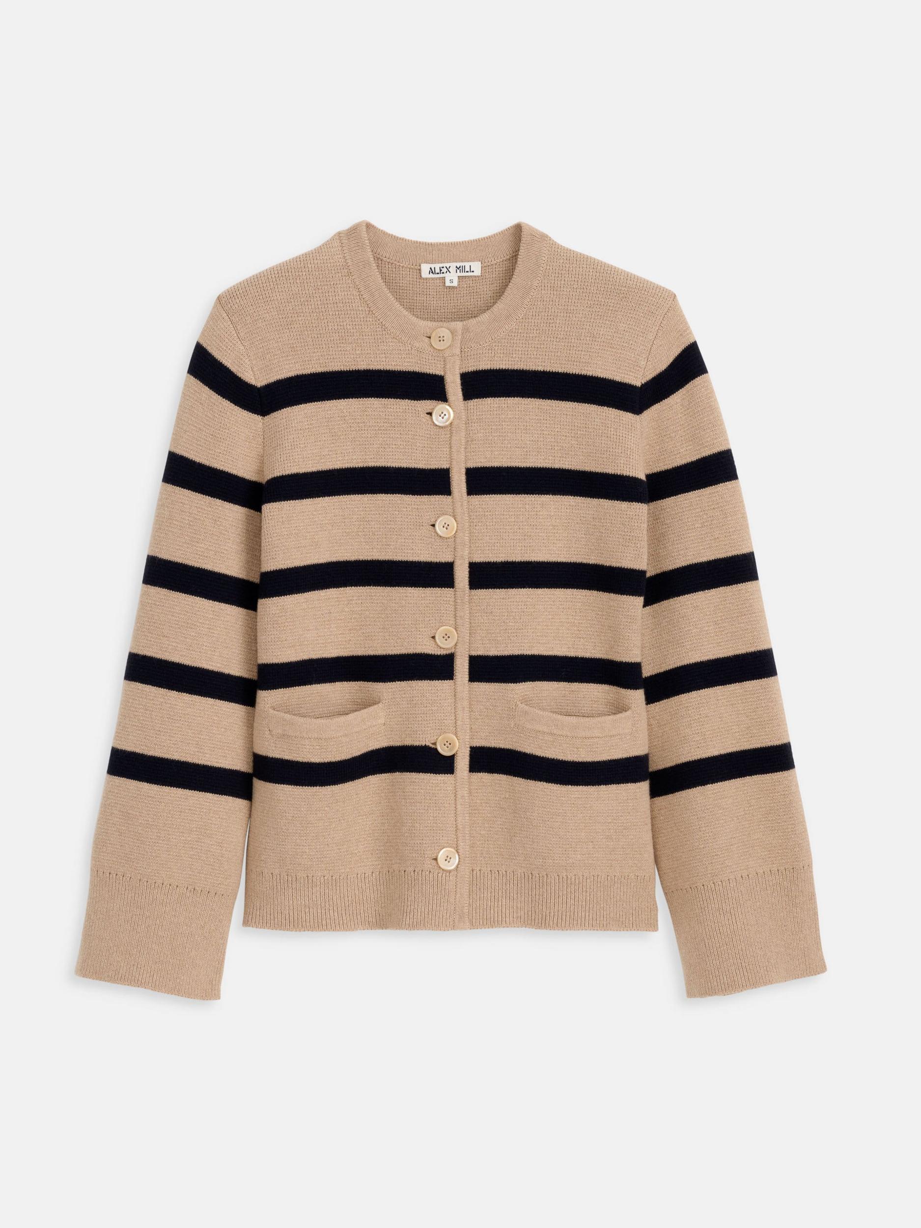 Provence Stripe Sweater Jacket In Cotton Cashmere Product Image