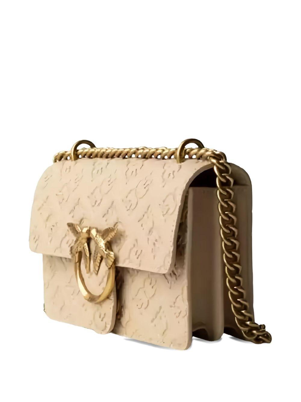 Love birds embossed-leather shoulder bag Product Image