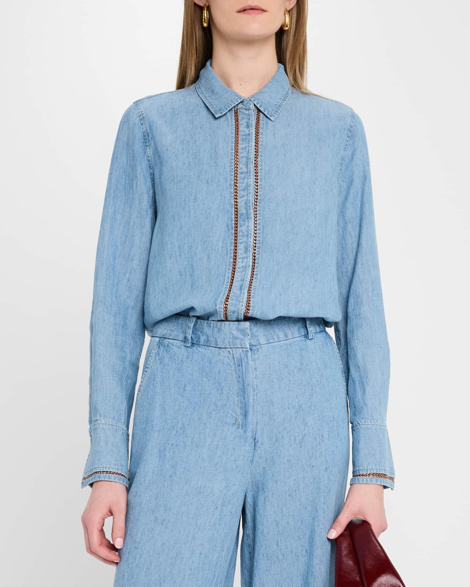 Claude Wide-Leg Denim Pants Product Image