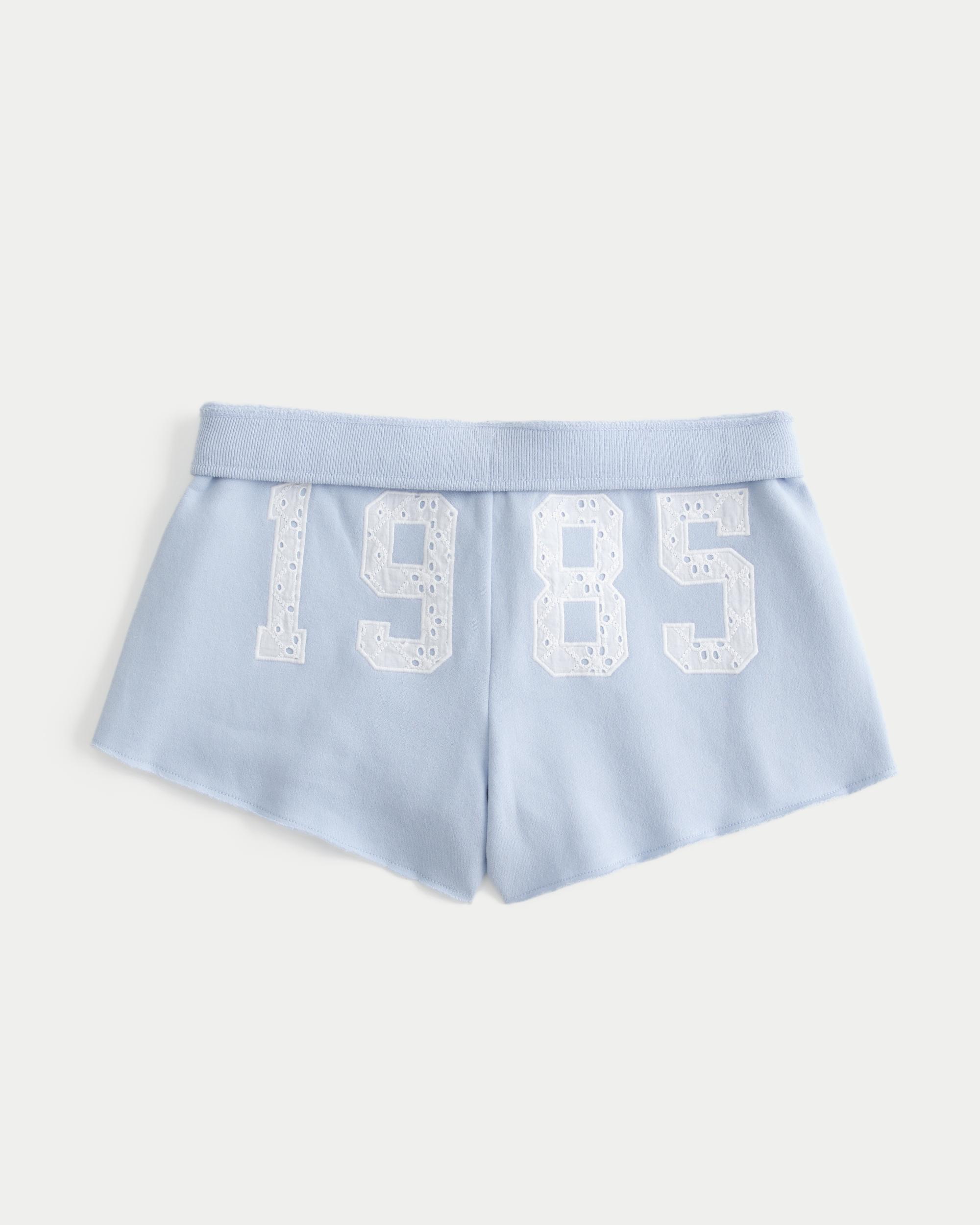 Number Graphic Mini Fleece Shorts Product Image