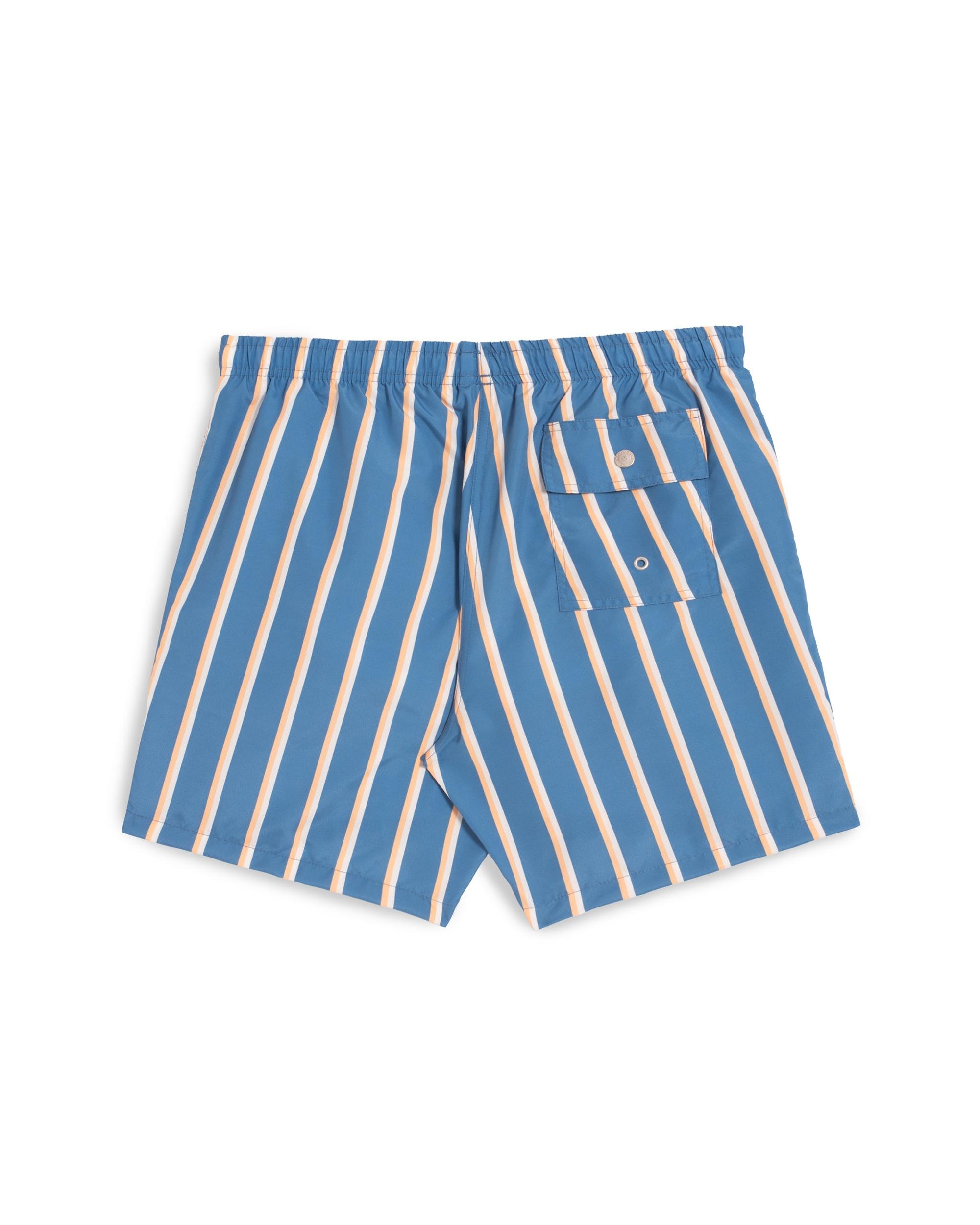 Yellow & White Fine Stripe Swim Trunk Product Image