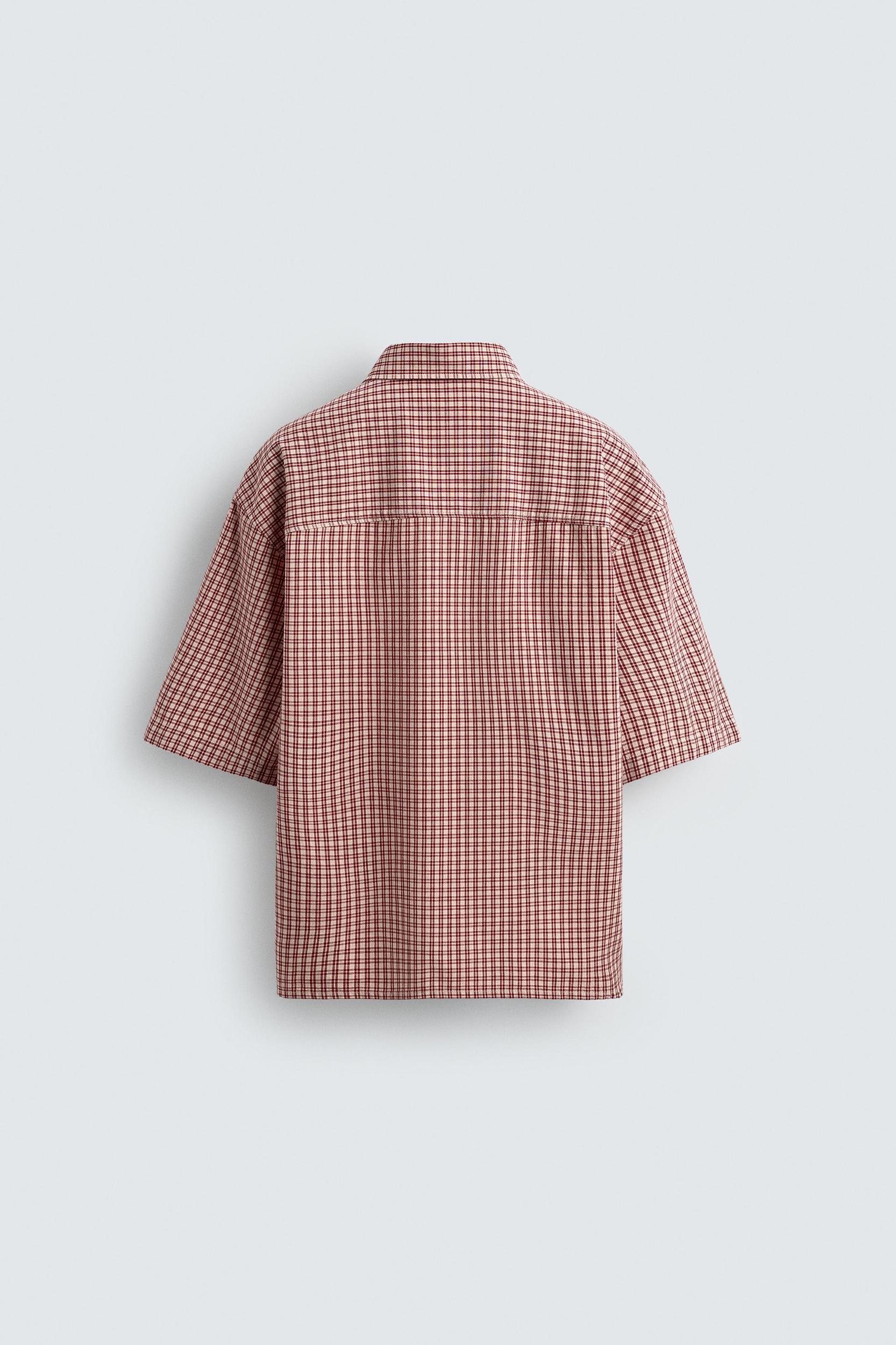 RELAXED FIT PLAID SHIRT Product Image