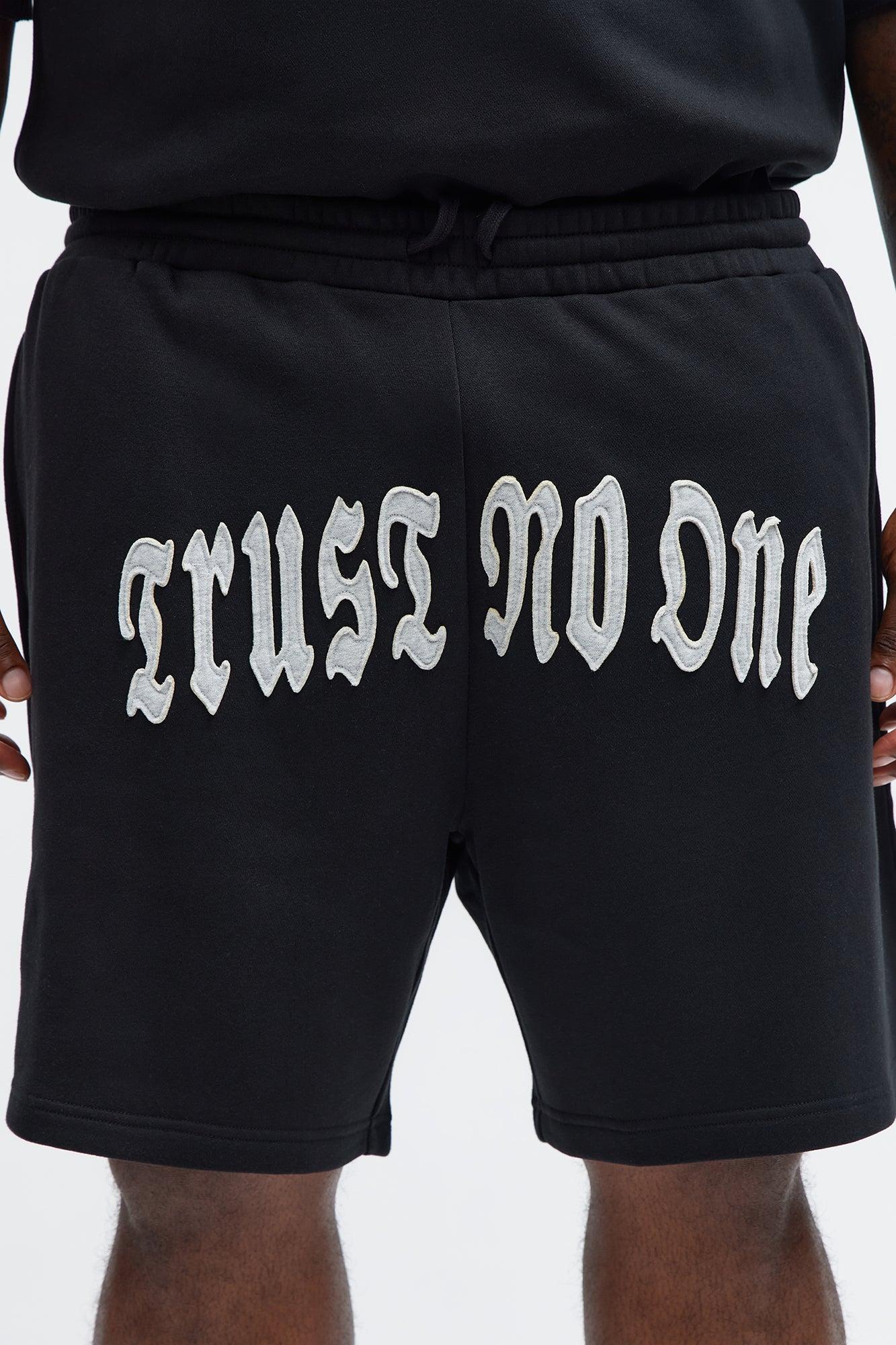 Tyson Relaxed Trust Issues Shorts - Black Male Product Image