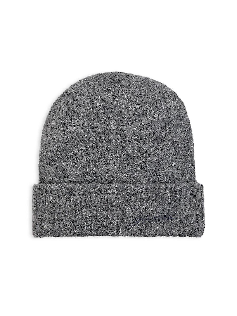 Womens Embroidered Logo Wool-Blend Beanie Product Image