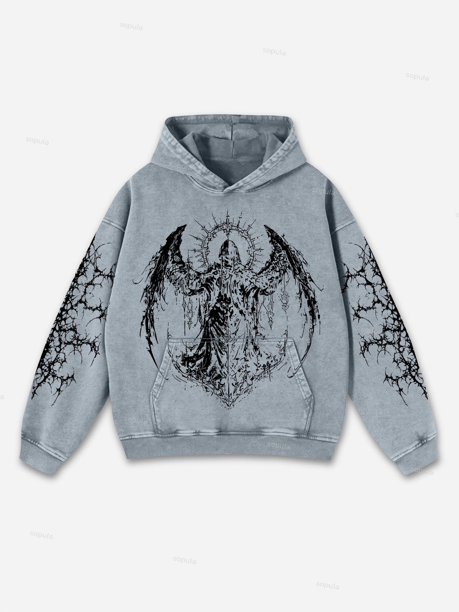 Men's Basketball Legend No.24 Graphic Vintage Washed Hoodie Product Image