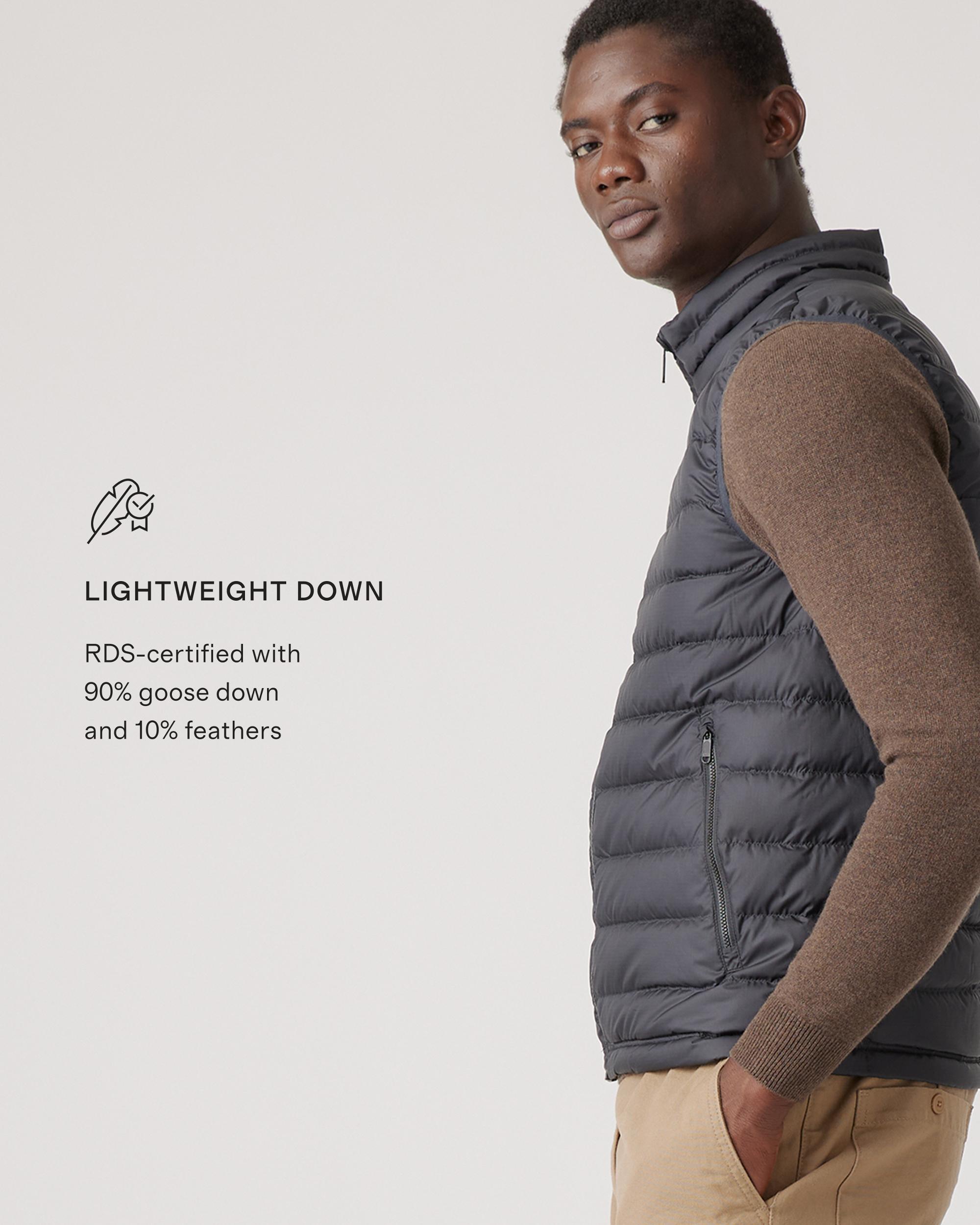 Quince | Men's Lightweight Down Packable Puffer Vest Recycled Polyester Product Image