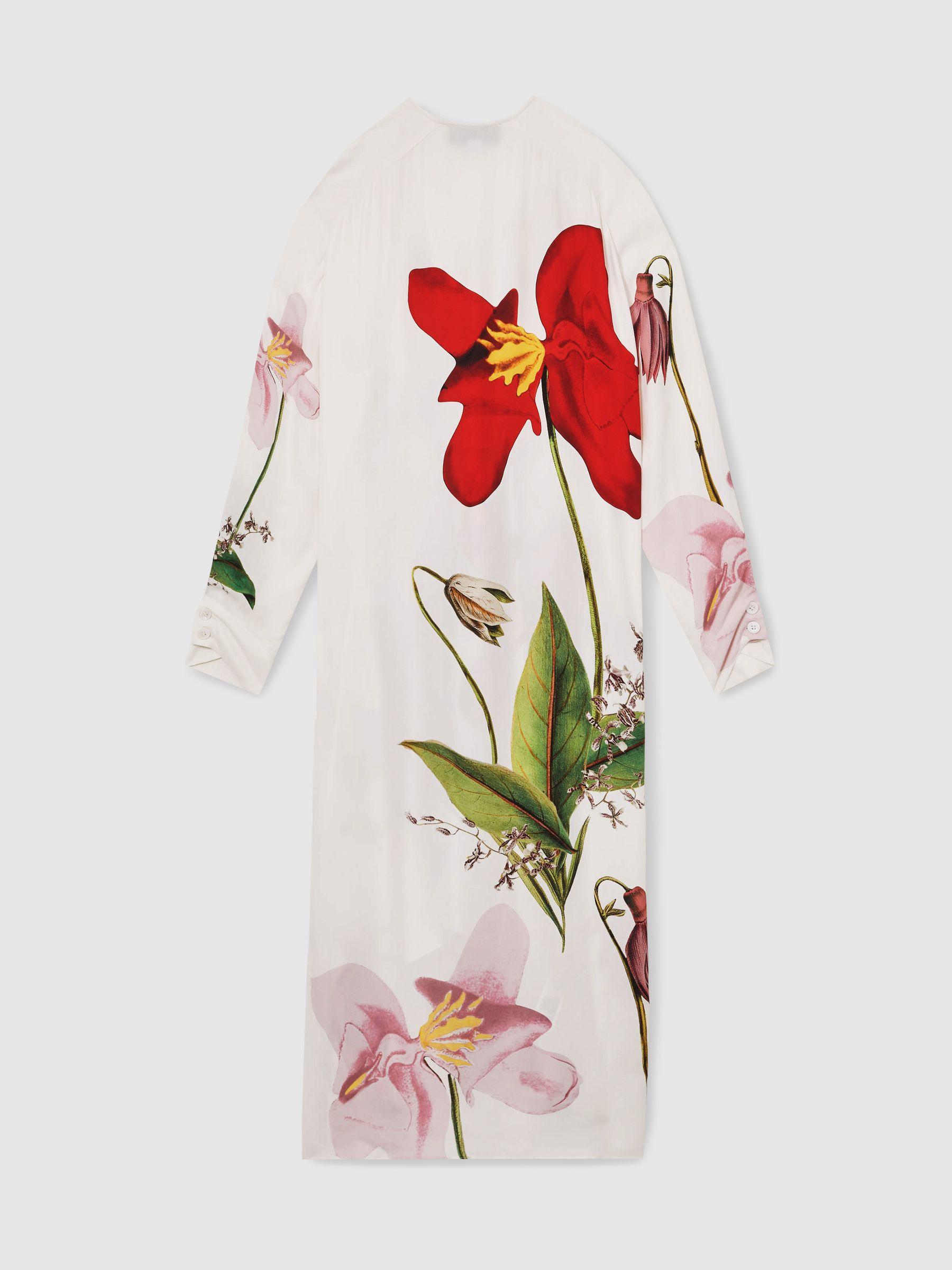 Reiss | NYBG Floral-Print Maxi Dress in Ivory Product Image