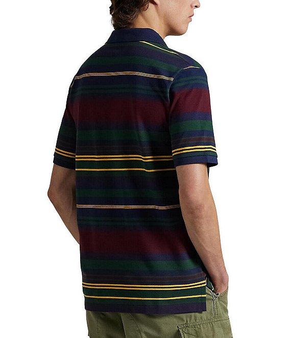Polo Ralph Lauren Classic Fit Striped Mesh Short Sleeve Polo Shirt Product Image