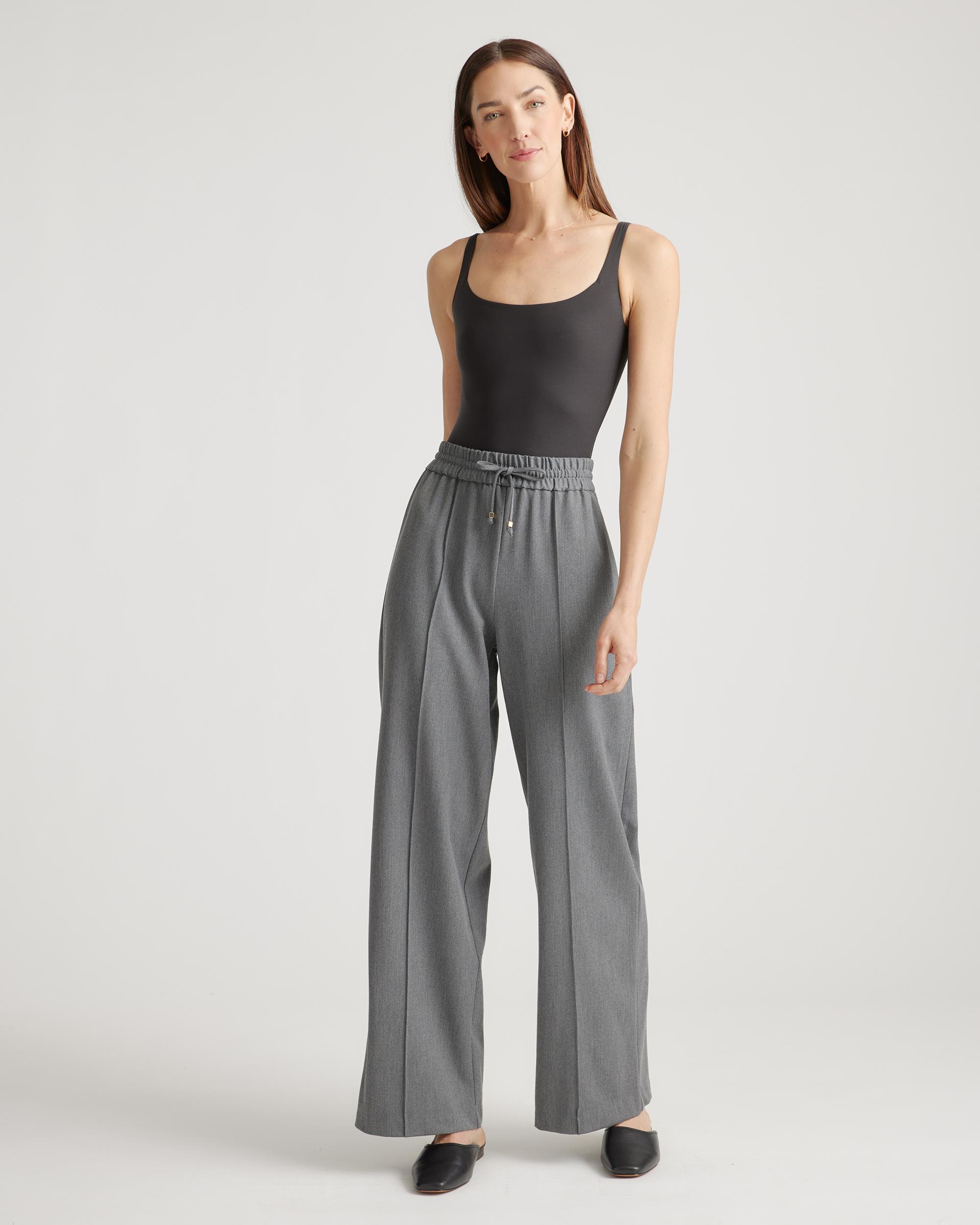 Quince | Women's Second Skin Square Neck Tank Top Bodysuit Nylon/Spandex Product Image