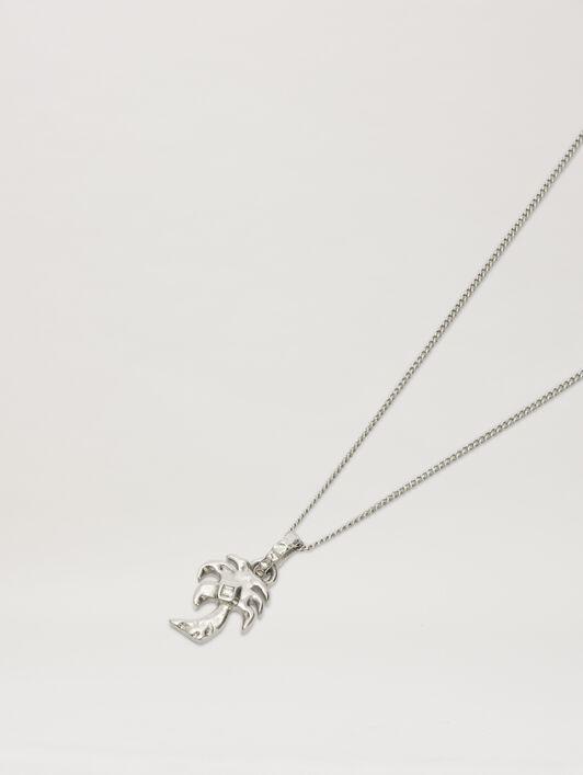 PALM MELTED CHARM NECKLACE SILVER - TRAN Product Image