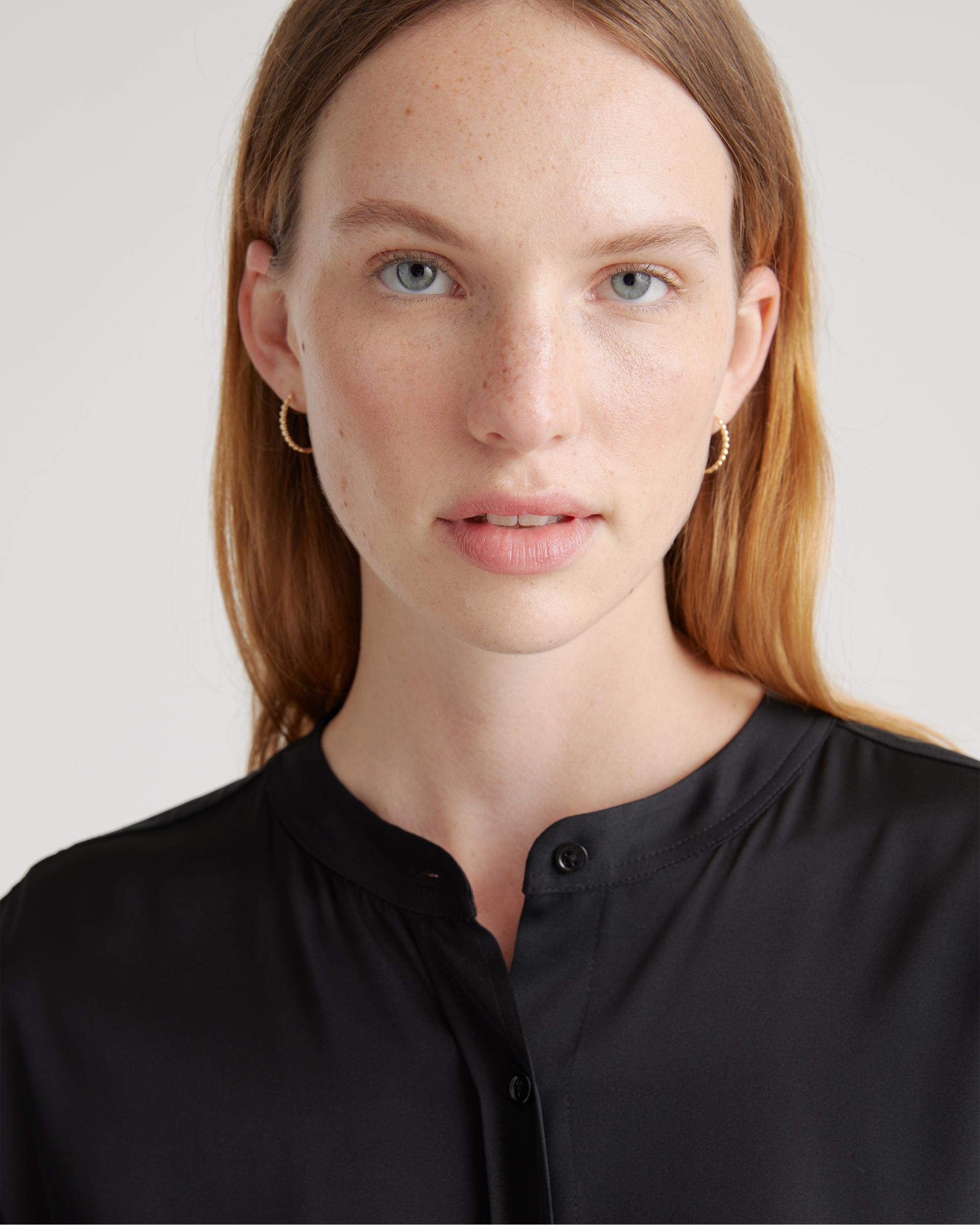 Quince | Women's Washable Stretch Silk Midi Shirt Dress Mulberry Silk Product Image