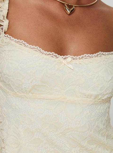 Madaleine Lace Top Cream Product Image