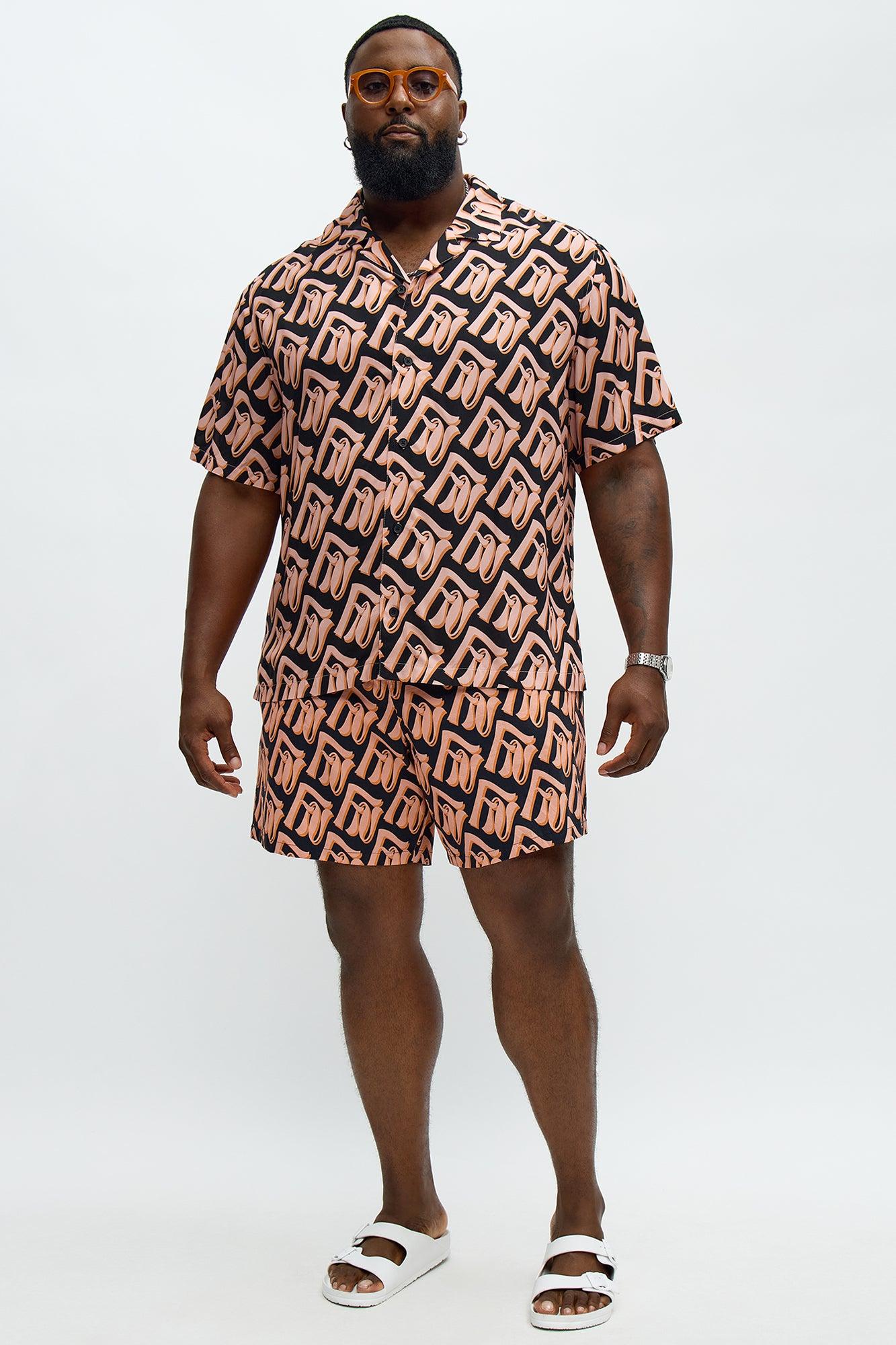 Chateau Monogram Printed Swim Classic Trunk - Black/combo Product Image