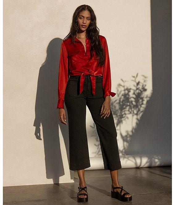 Sanctuary The Marine Comfort Stretch Cropped Wide Leg Jeans Product Image