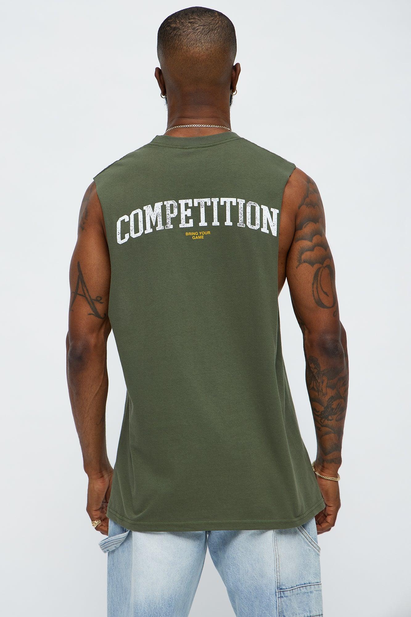Competition XX Muscle Tee - Olive Male Product Image