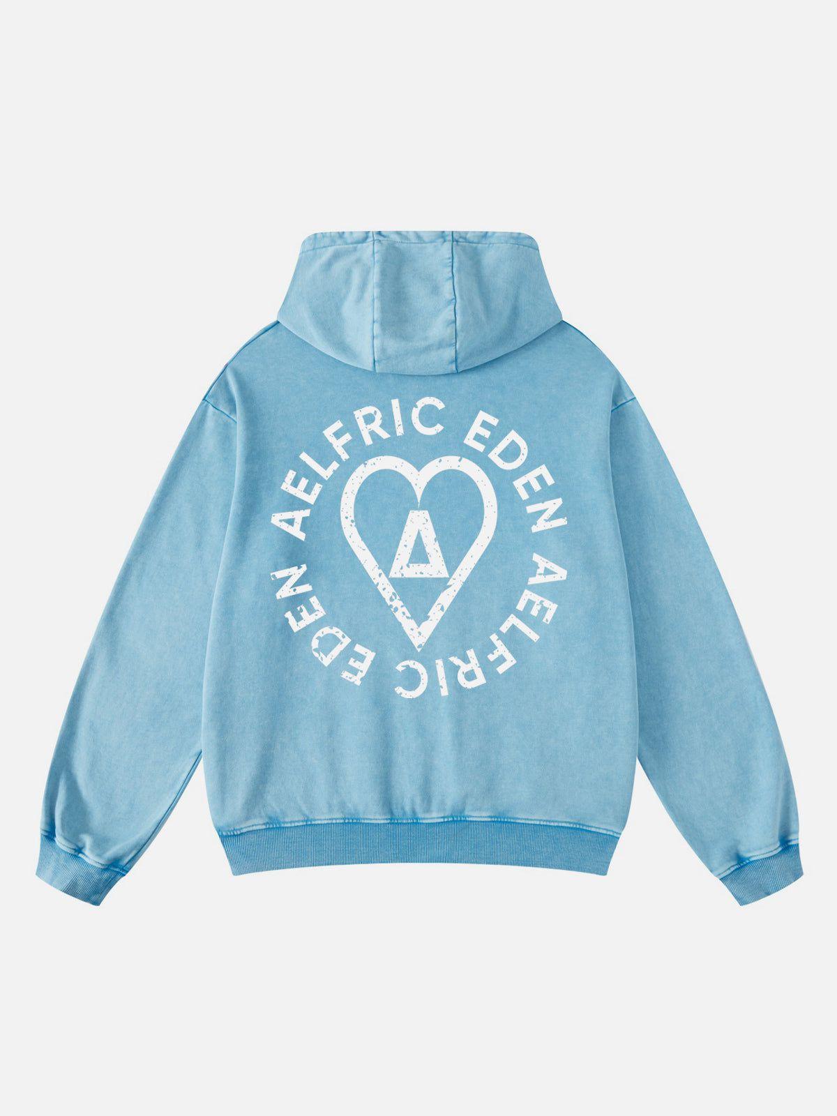 Aelfric Eden Oversized Washed Graphic Hoodie Product Image