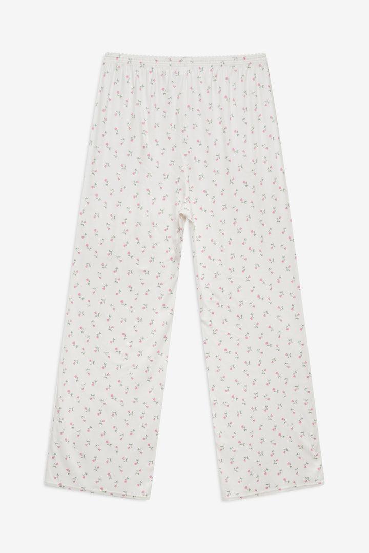 Elliana Wide Leg Pant — White Product Image