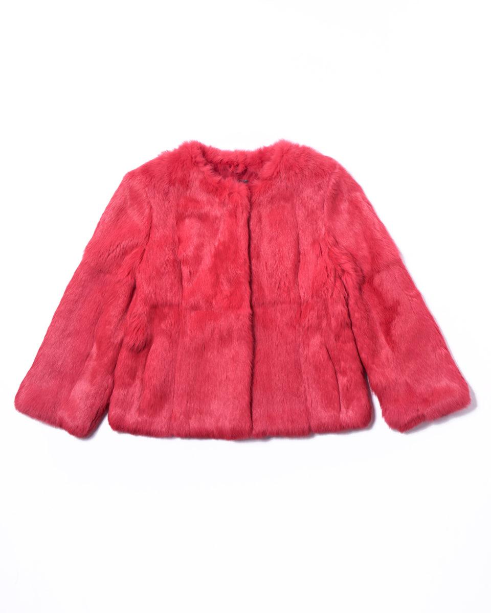 Collarless Rabbit Jacket Product Image