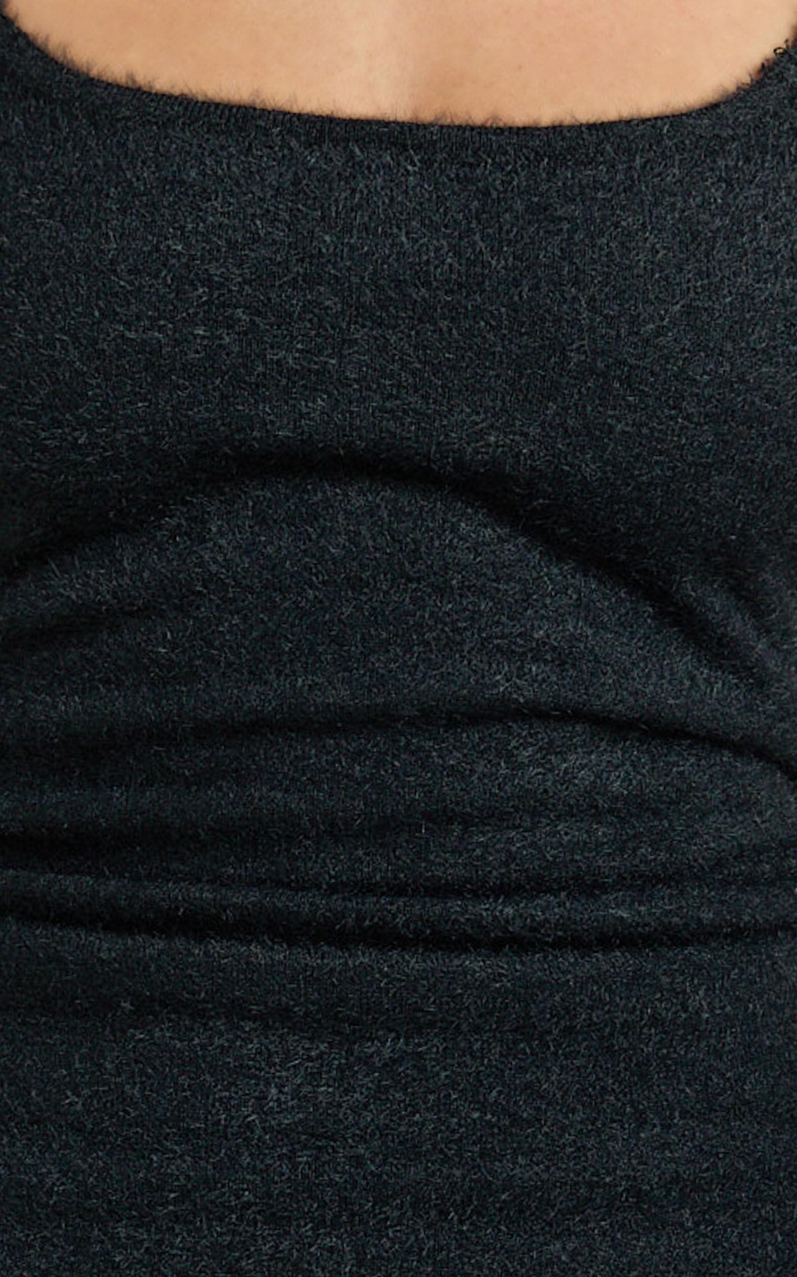 Rosie Mini Dress - Knitted Dress in Black Product Image