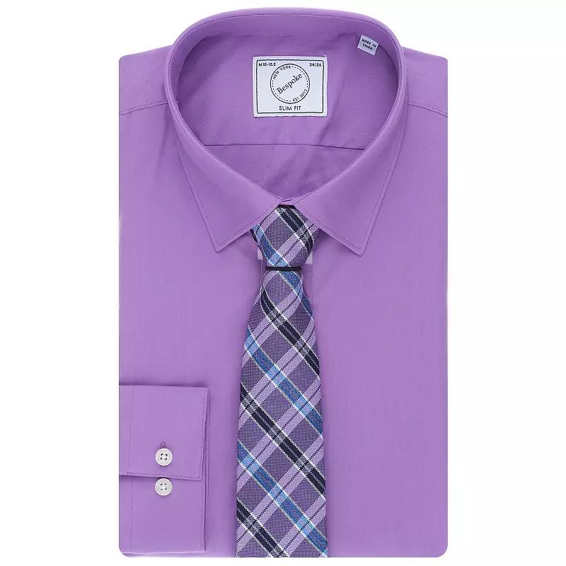 Men's Bespoke Slim-Fit Dress Shirt & Tie Set,  Product Image