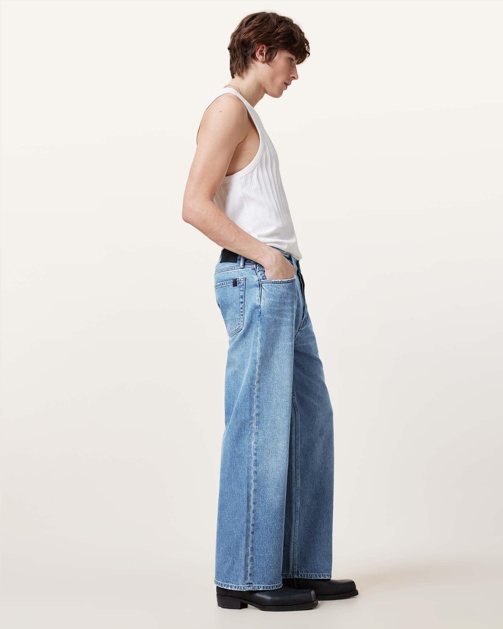 Lenny Loose Fit Wide Leg Denim Jeans Product Image
