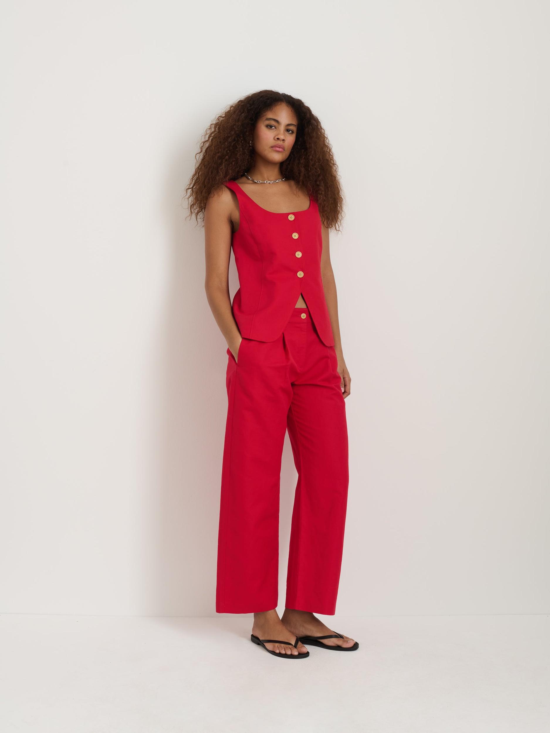 Soho Pant In Cotton Linen Product Image