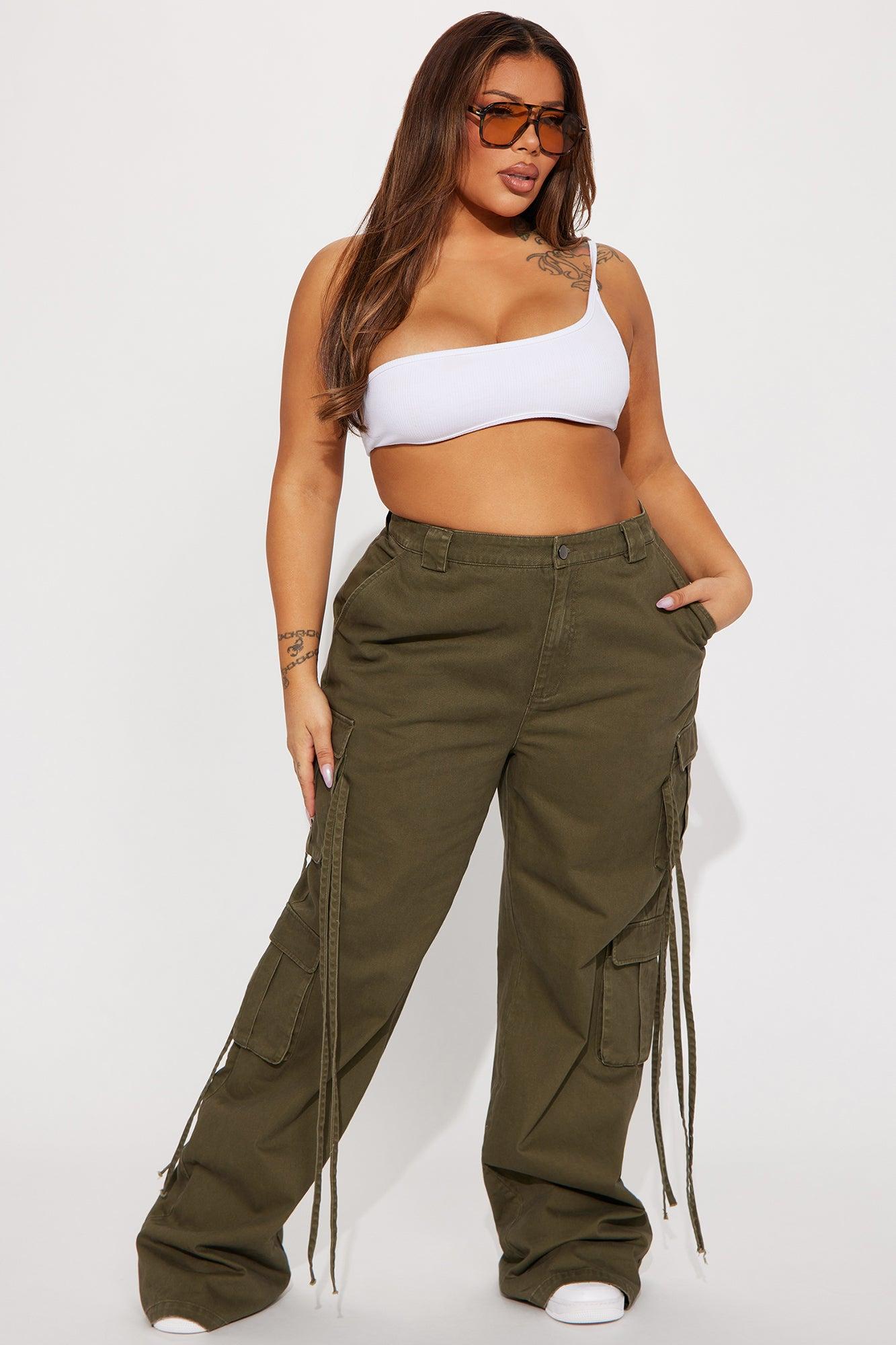 Tall Golden Hour Wide Leg Cargo Pant - Olive Product Image