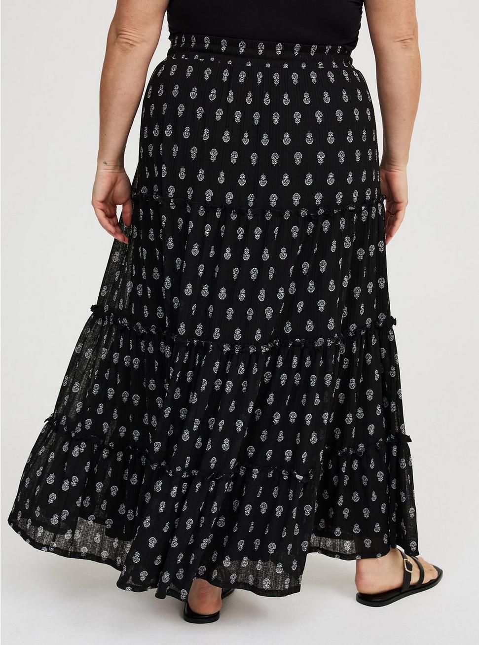 Maxi Tiered Drawstring Skirt Product Image