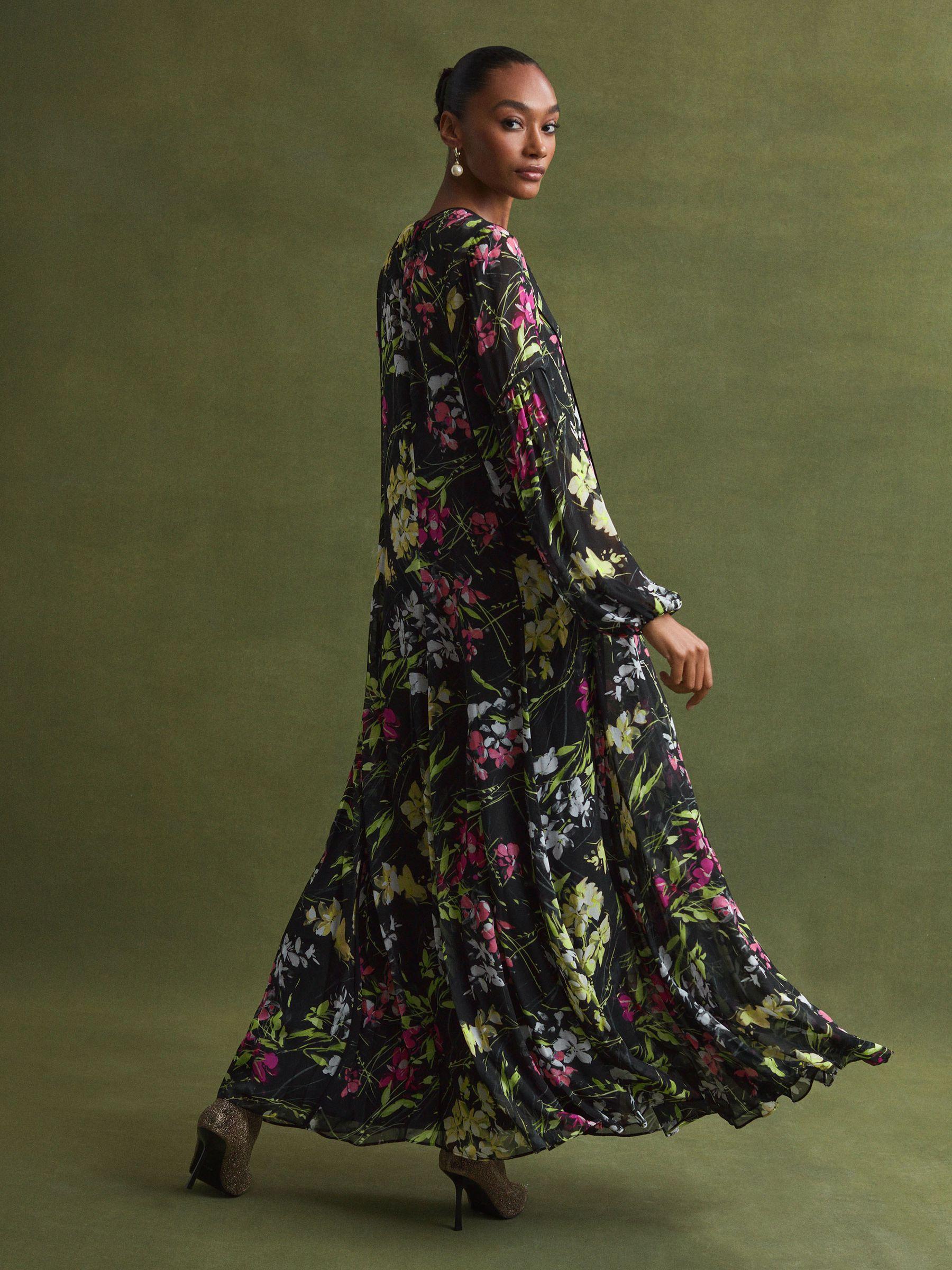 Florere Printed Maxi Dress in Black Product Image