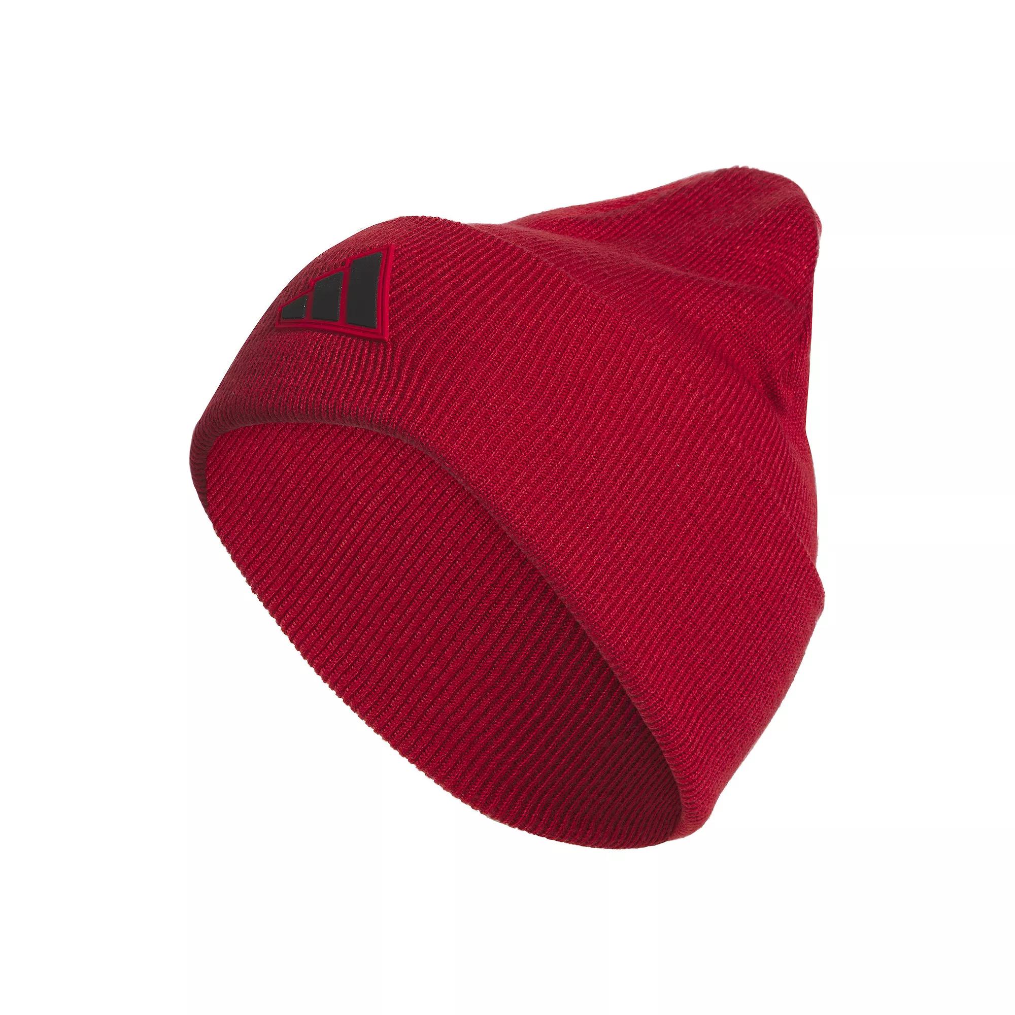 Men's adidas Postseason Foldover Beanie, Red Product Image