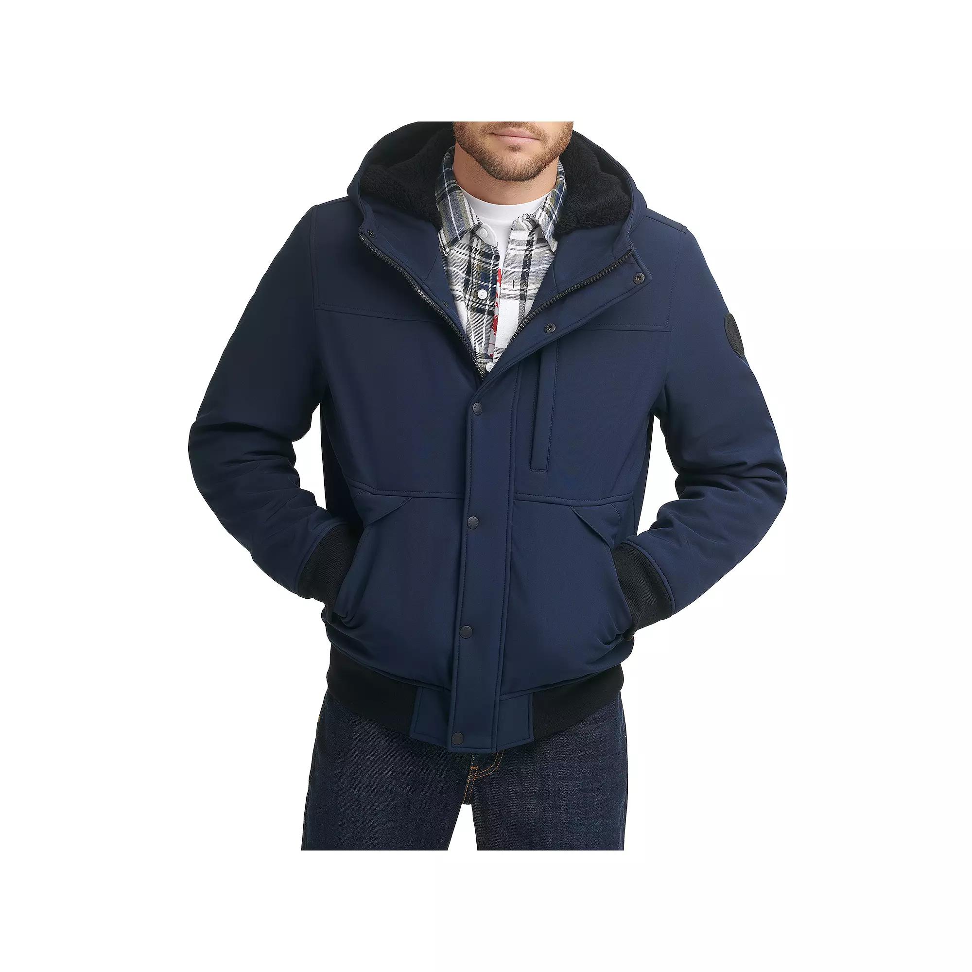 Men's Levi's® Mixed Media Hooded Bomber Jacket,  Product Image