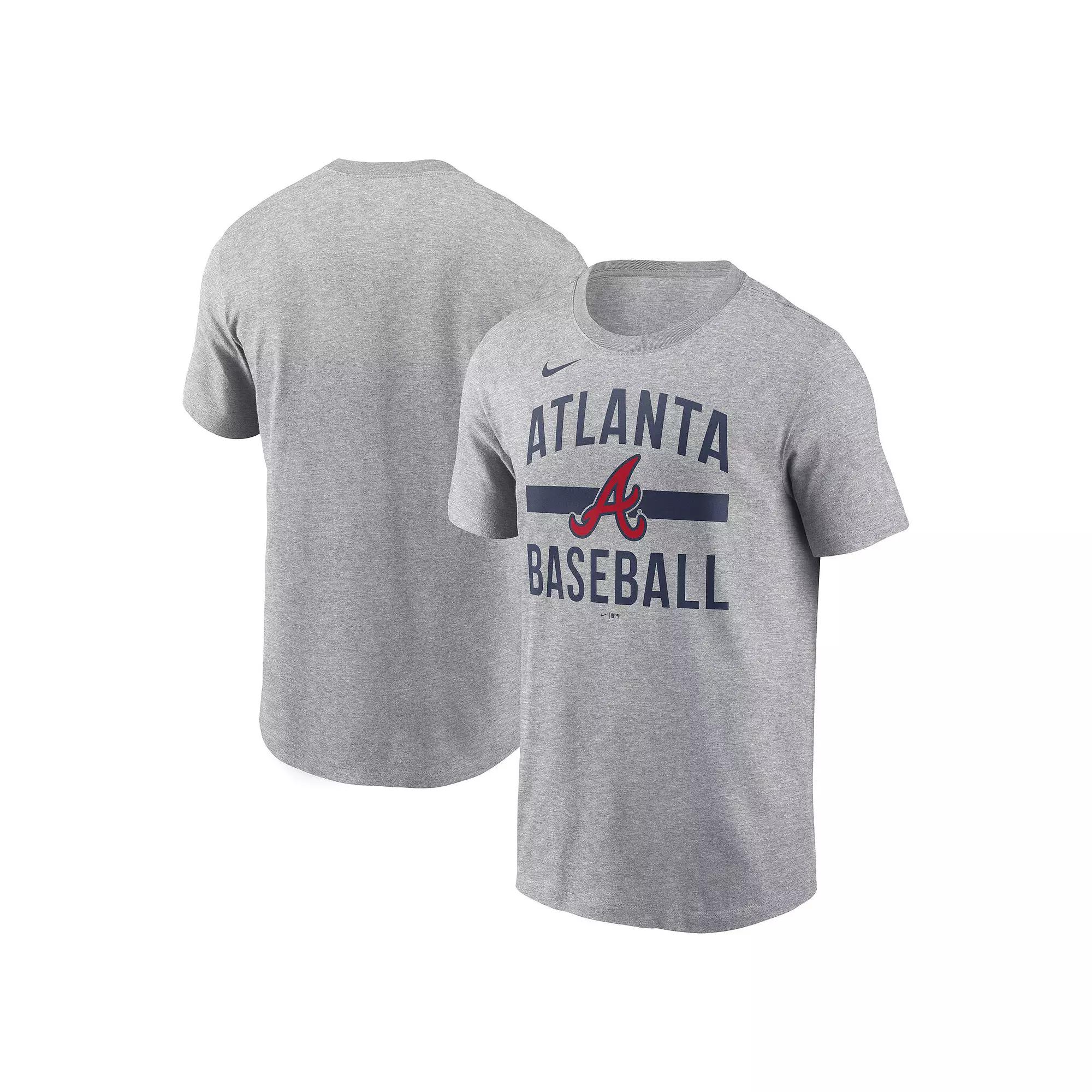 Men's Nike Heather Gray Atlanta Braves Arched T-Shirt,  Product Image