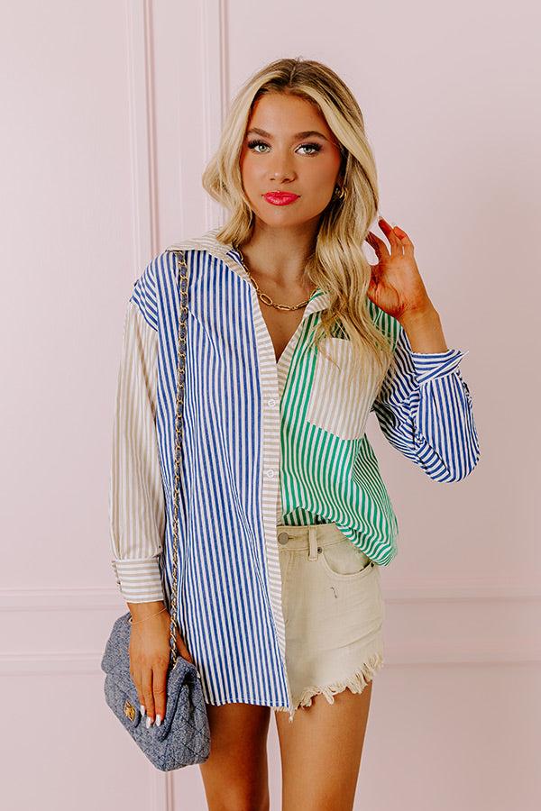 London Landmarks Color Block Button Up Product Image