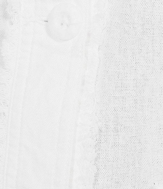 Westbound Petite Size Linen-Blend Long Sleeve Button Front Jacket Product Image