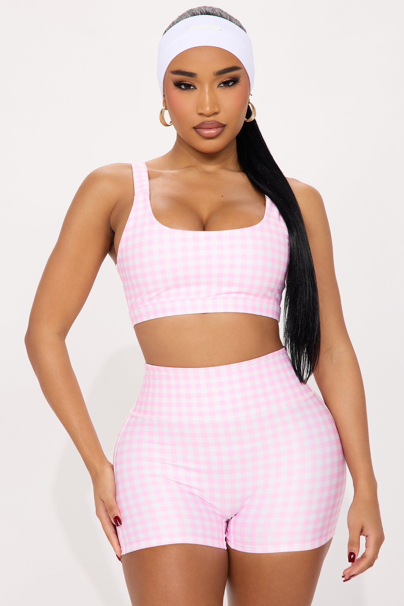 Swing Society Gingham Elevate Active Set - Blush Product Image