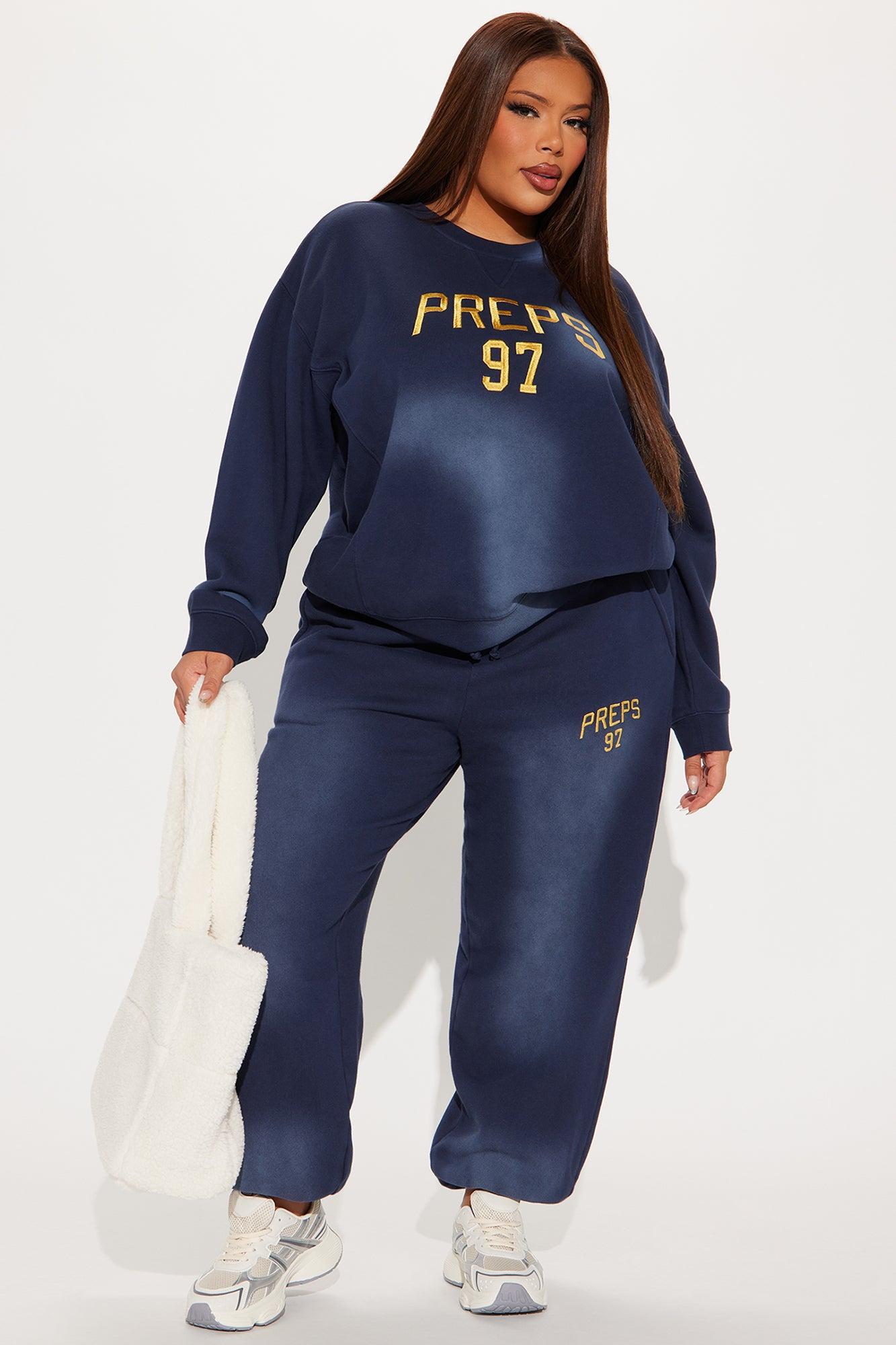 97 Fleece Pant Set - Navy Product Image