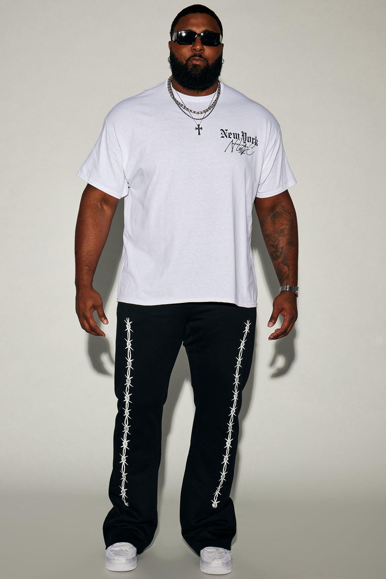 Barbwire Flared Sweatpants - Black Product Image