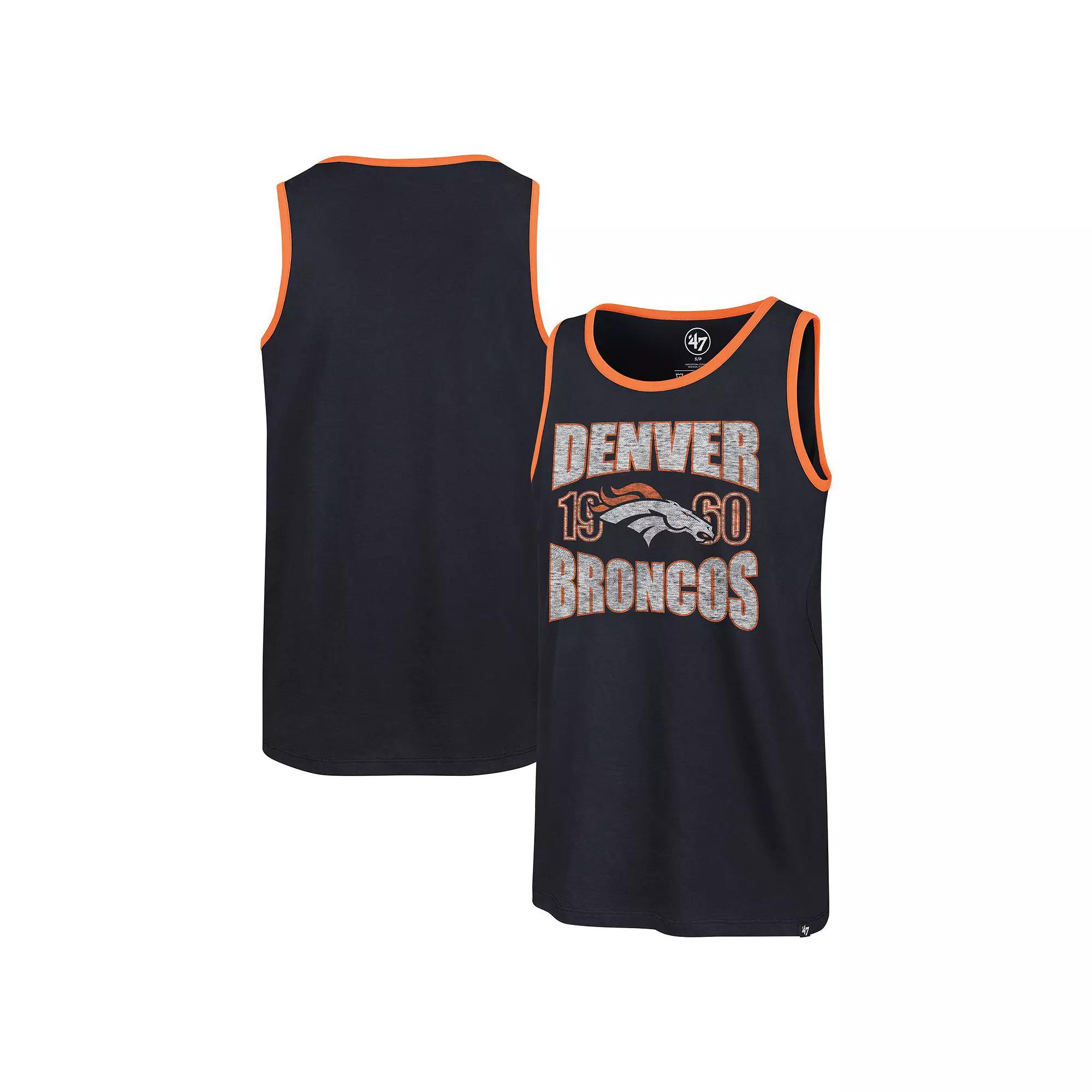 Men's '47 Navy Denver Broncos Upload Franklin Tank Top,  Product Image