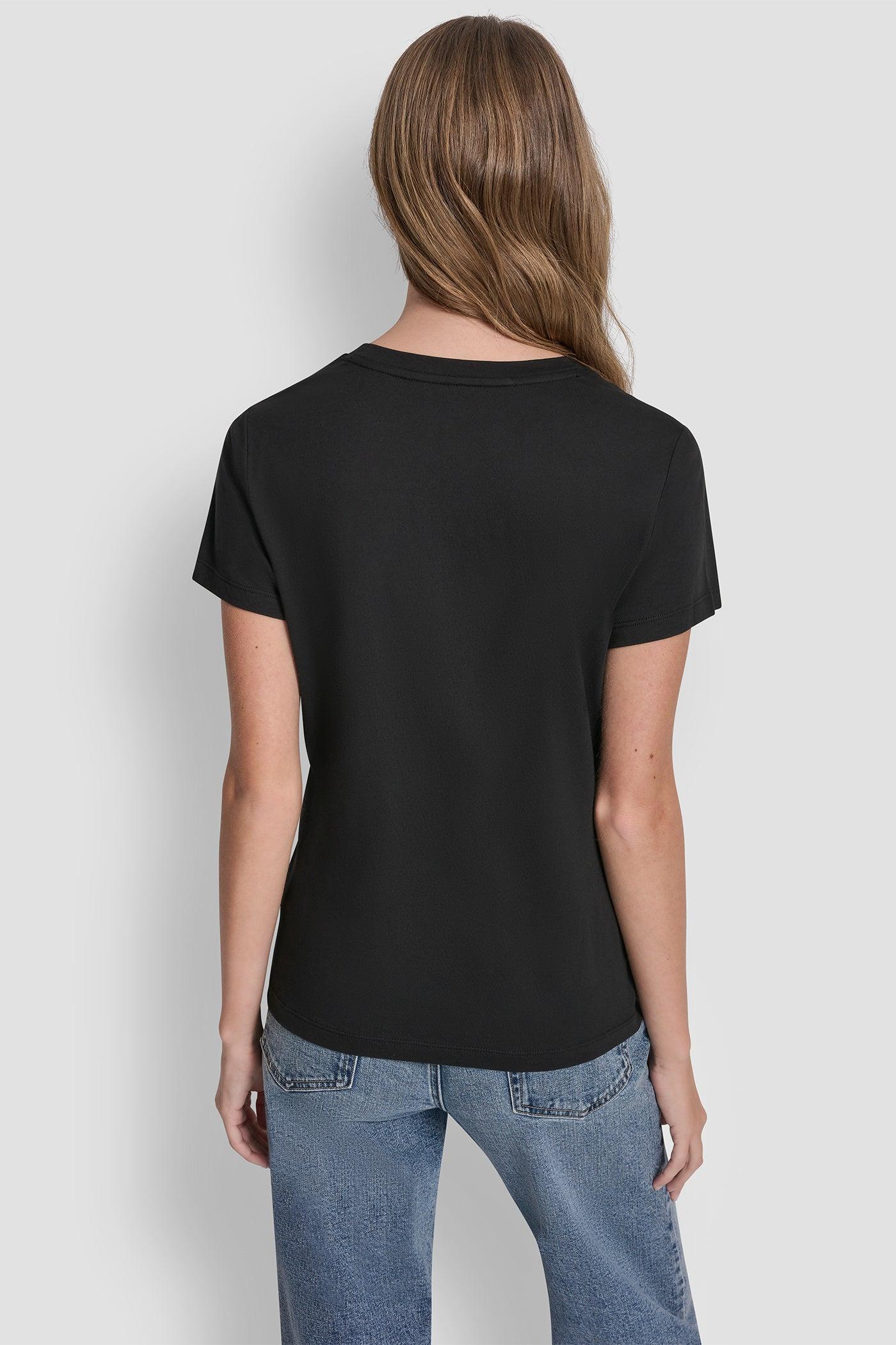 DKNY STACKED EYELET LOGO TEE Product Image