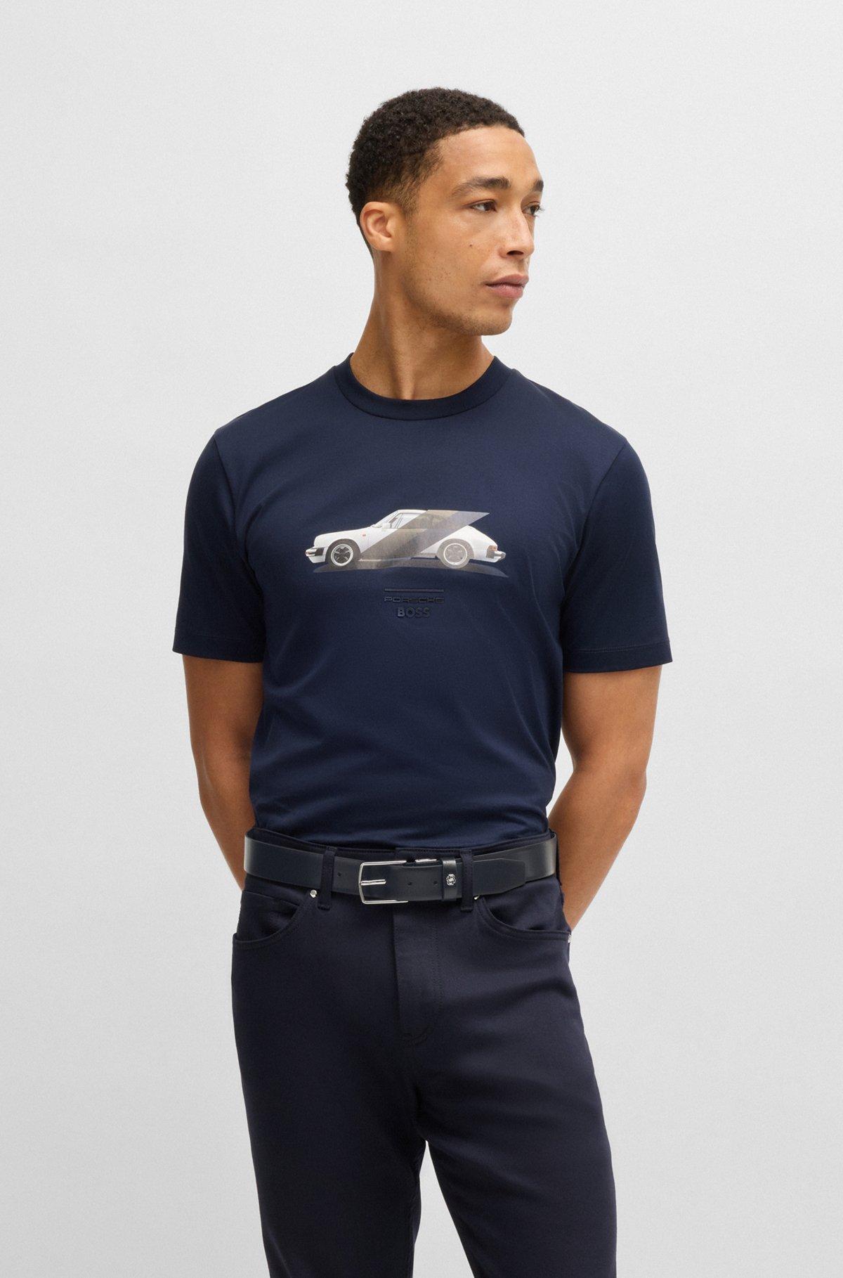 Porsche x BOSS reversible leather belt with Double B monogram keeper Product Image