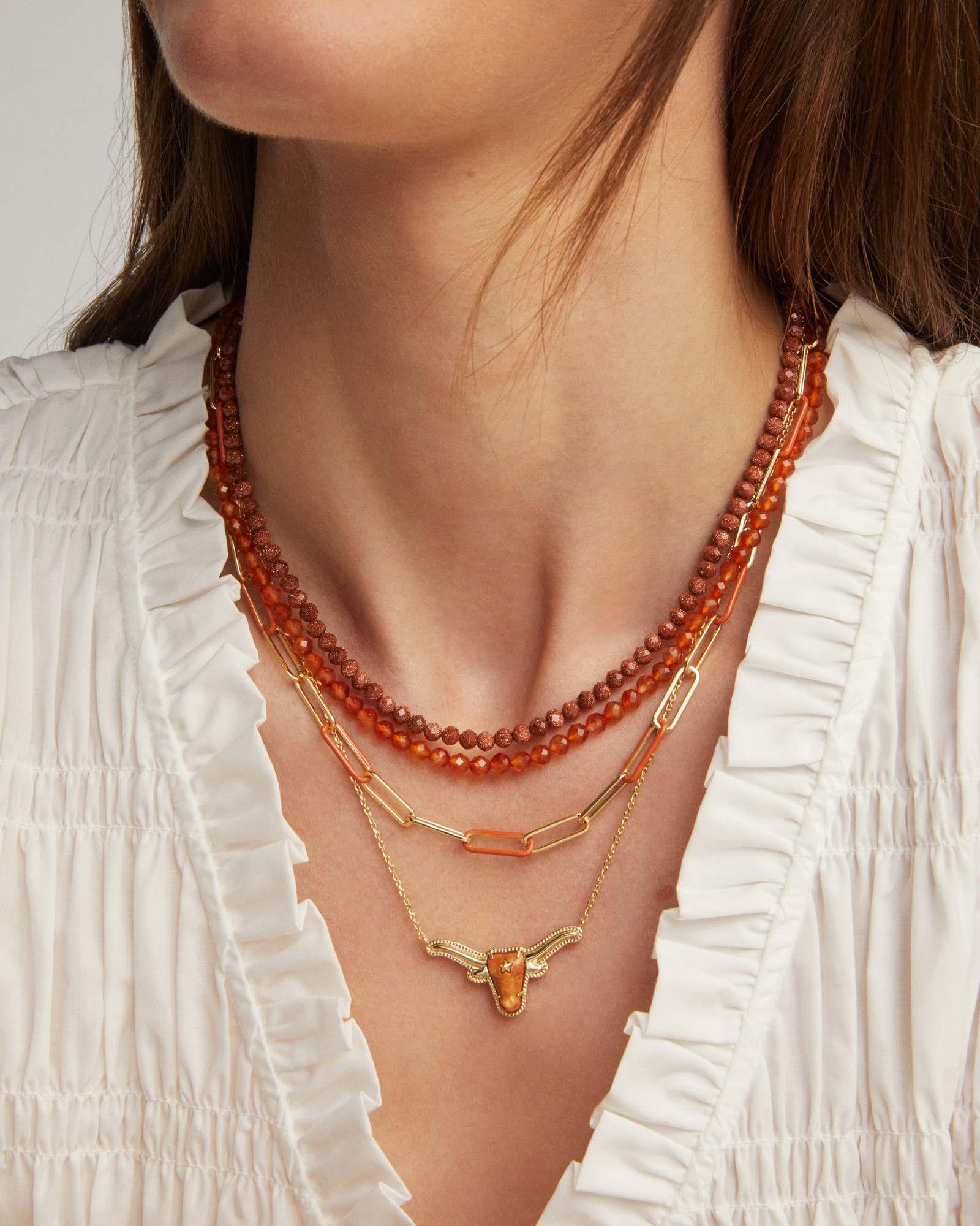 Longhorn Gold Short Pendant Necklace Product Image